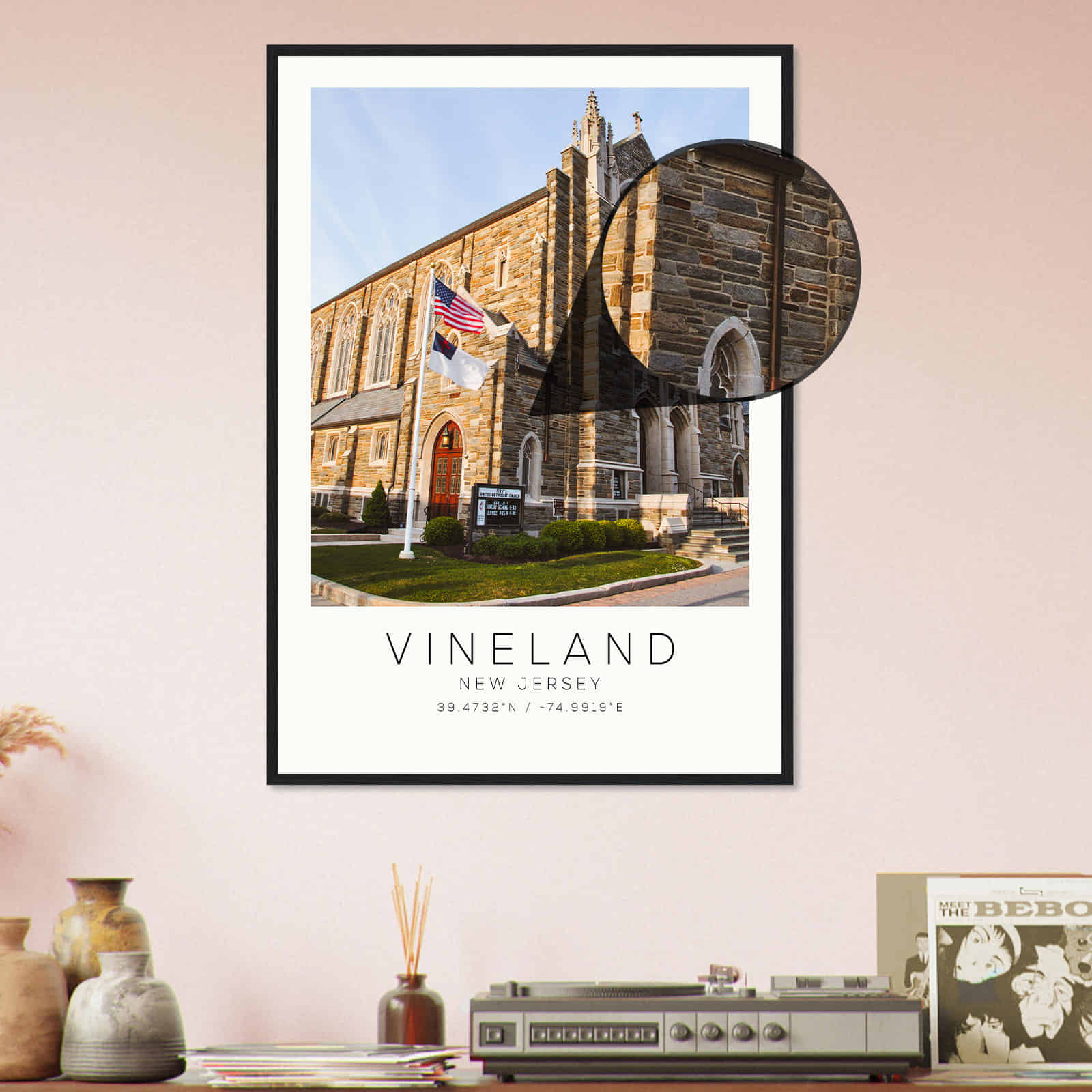 Deerfield Kansas Map Poster, Modern Home Decor Wall Art Print (Copy)