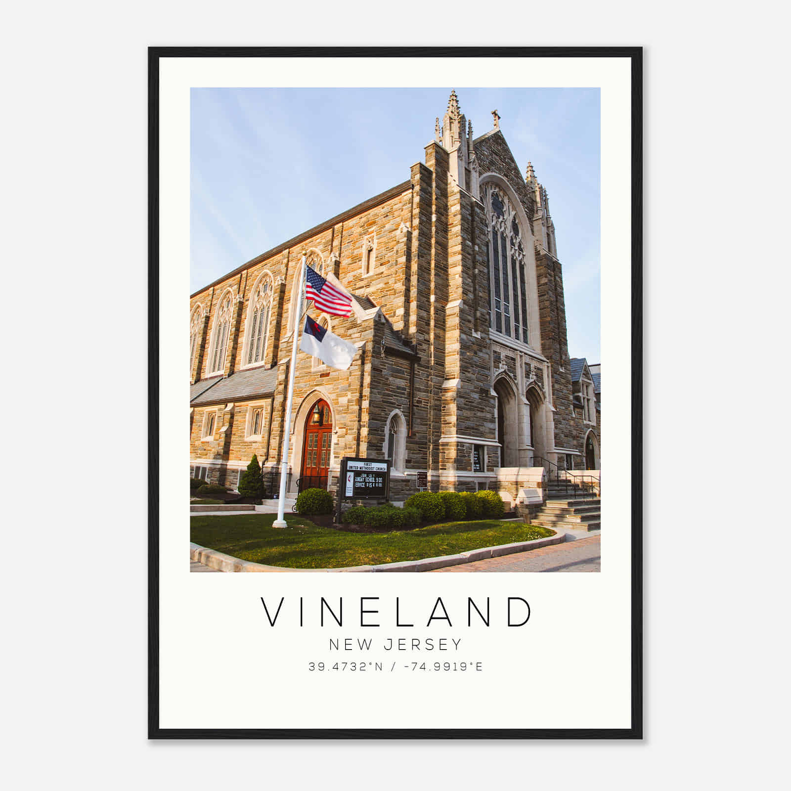 Vineland New Jersey Photo Travel Poster, Vineland Travel Print, Minimalist Travel Print Vineland New Jersey Photo Travel Poster, Vineland Travel Print, Minimalist Travel Print