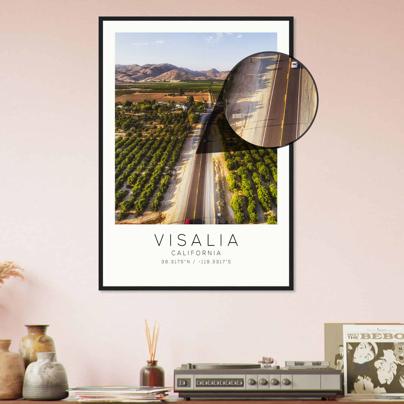 Deerfield Kansas Map Poster, Modern Home Decor Wall Art Print (Copy)