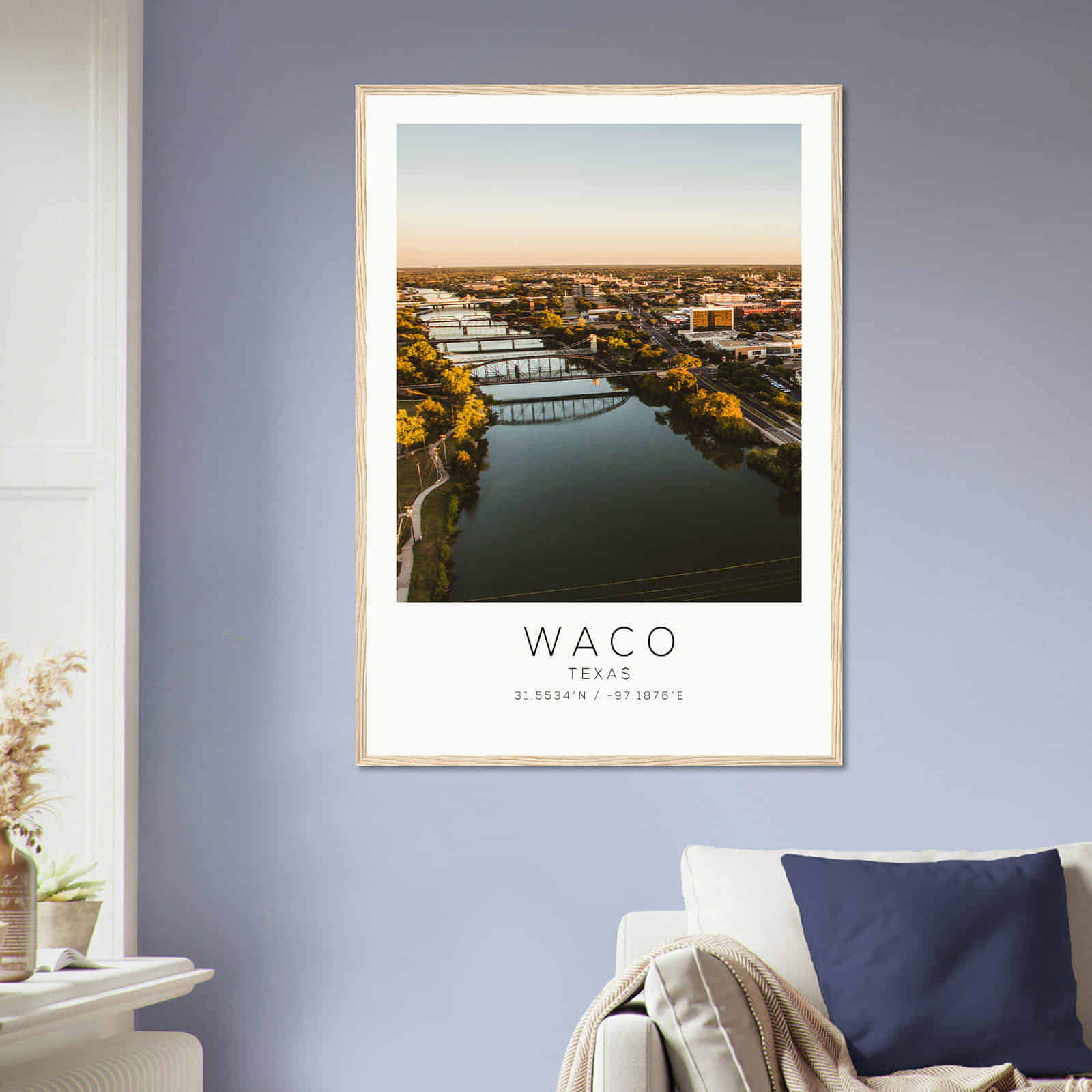 Deerfield Kansas Map Poster, Modern Home Decor Wall Art Print (Copy)