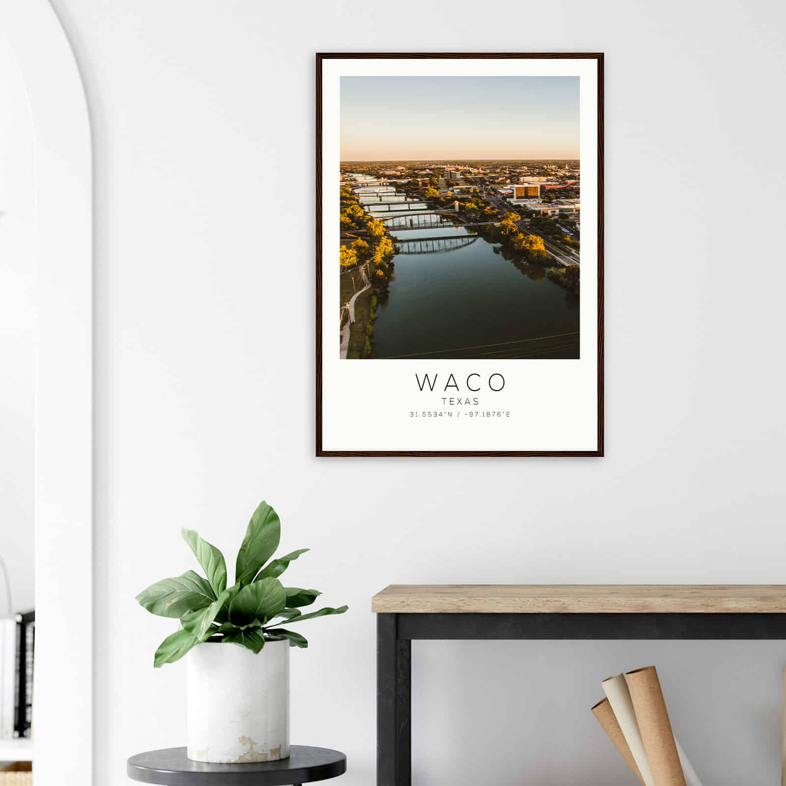 Deerfield Kansas Map Poster, Modern Home Decor Wall Art Print (Copy)