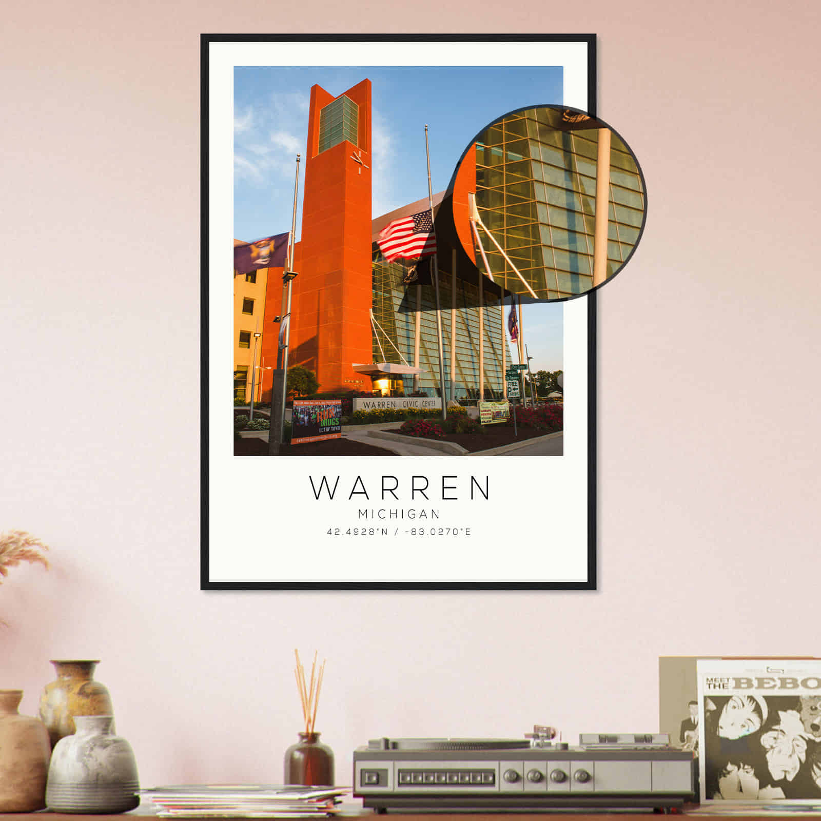 Deerfield Kansas Map Poster, Modern Home Decor Wall Art Print (Copy)