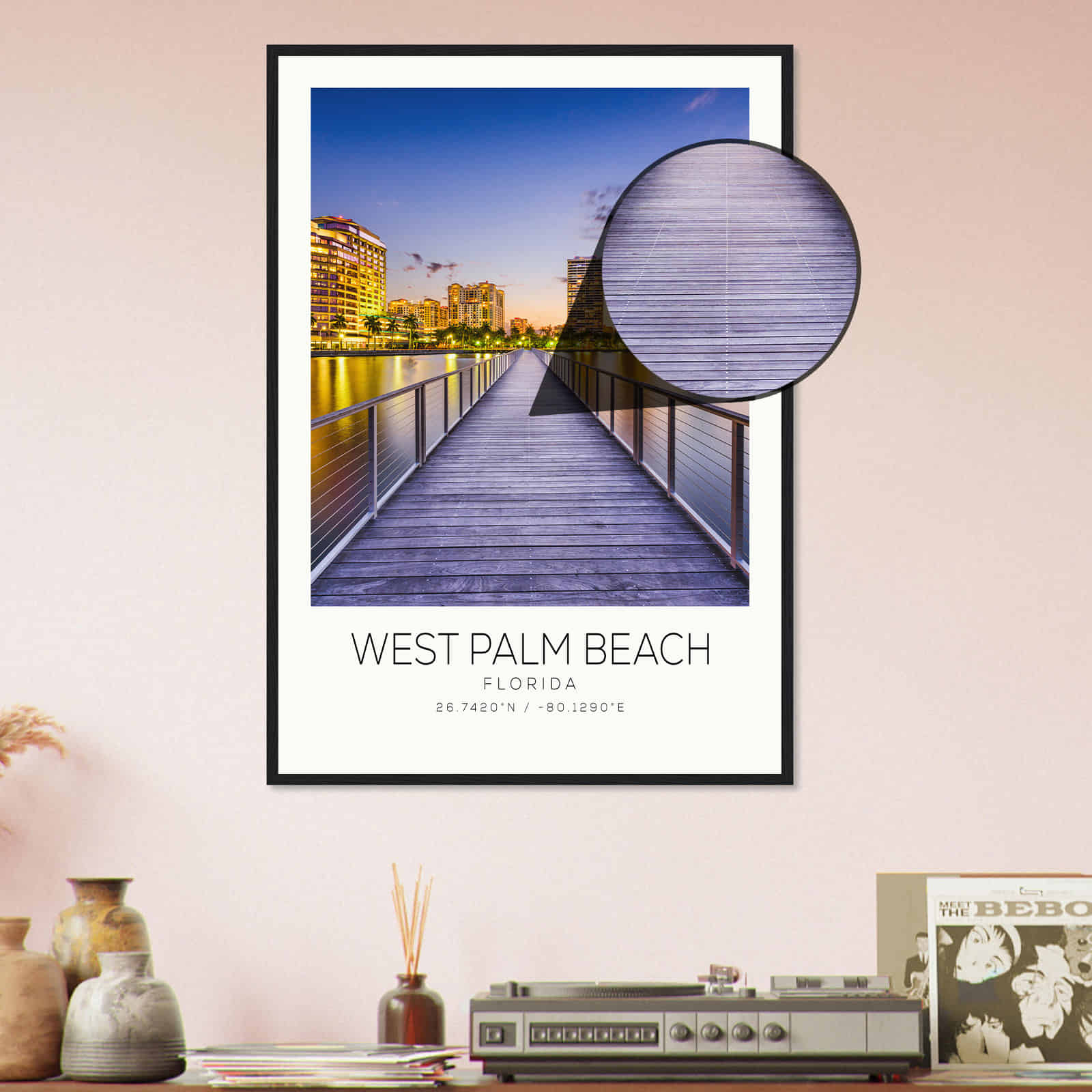 Deerfield Kansas Map Poster, Modern Home Decor Wall Art Print (Copy)