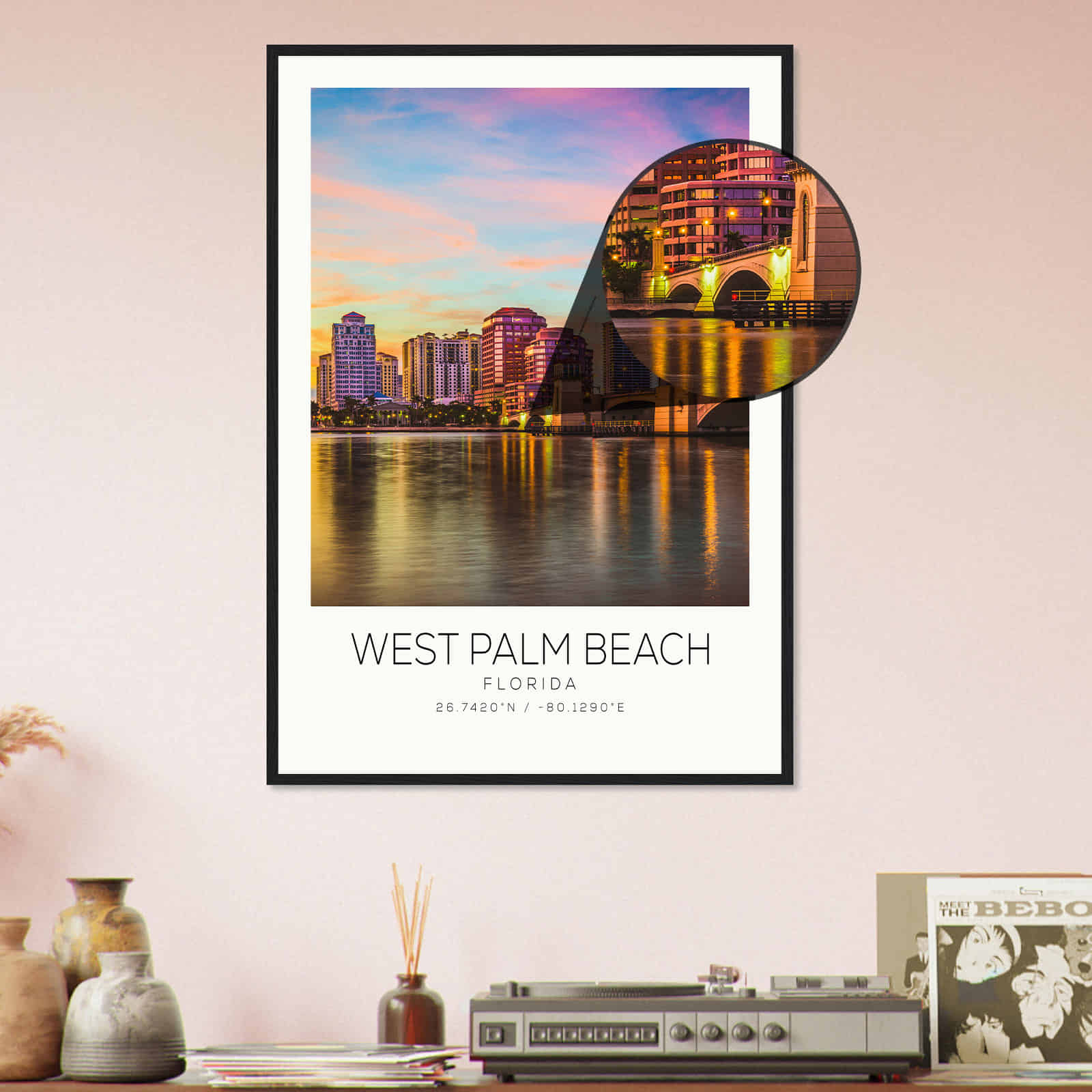 Deerfield Kansas Map Poster, Modern Home Decor Wall Art Print (Copy)