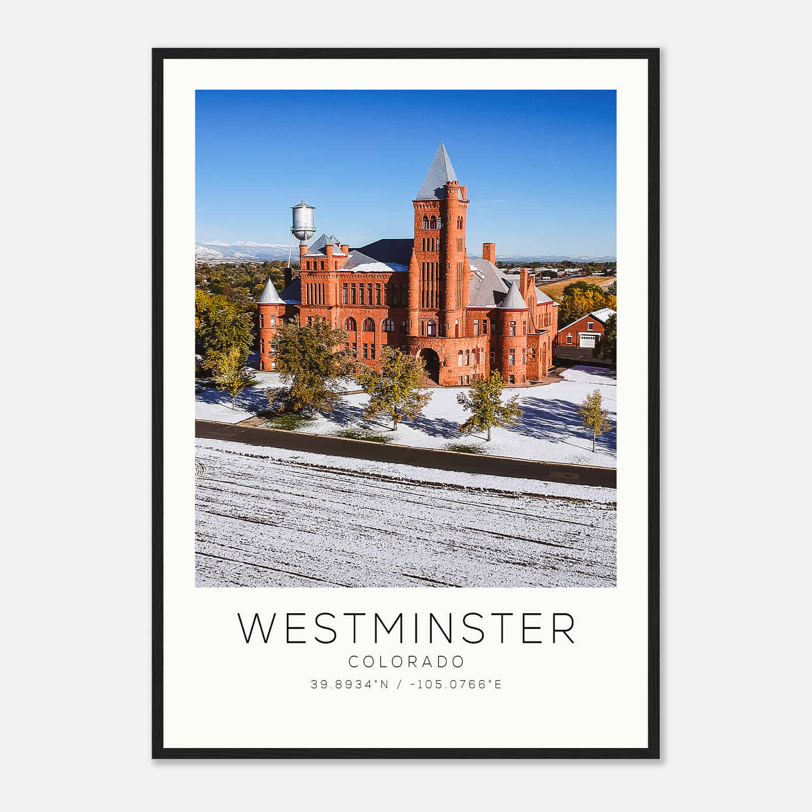 Westminster Colorado Photo Travel Poster, Westminster Travel Print, Minimalist Travel Print