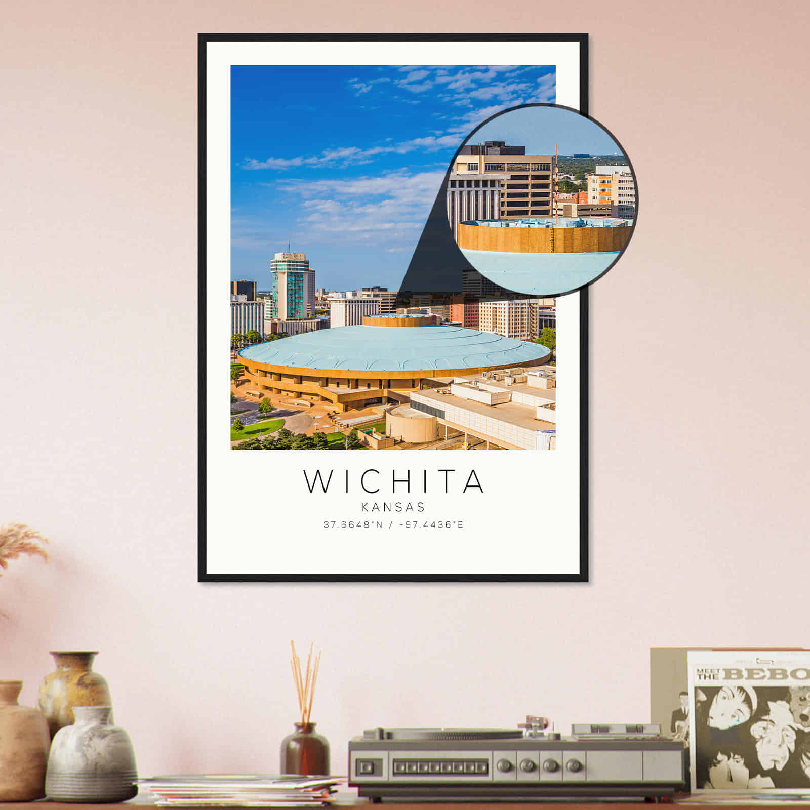 Deerfield Kansas Map Poster, Modern Home Decor Wall Art Print (Copy)