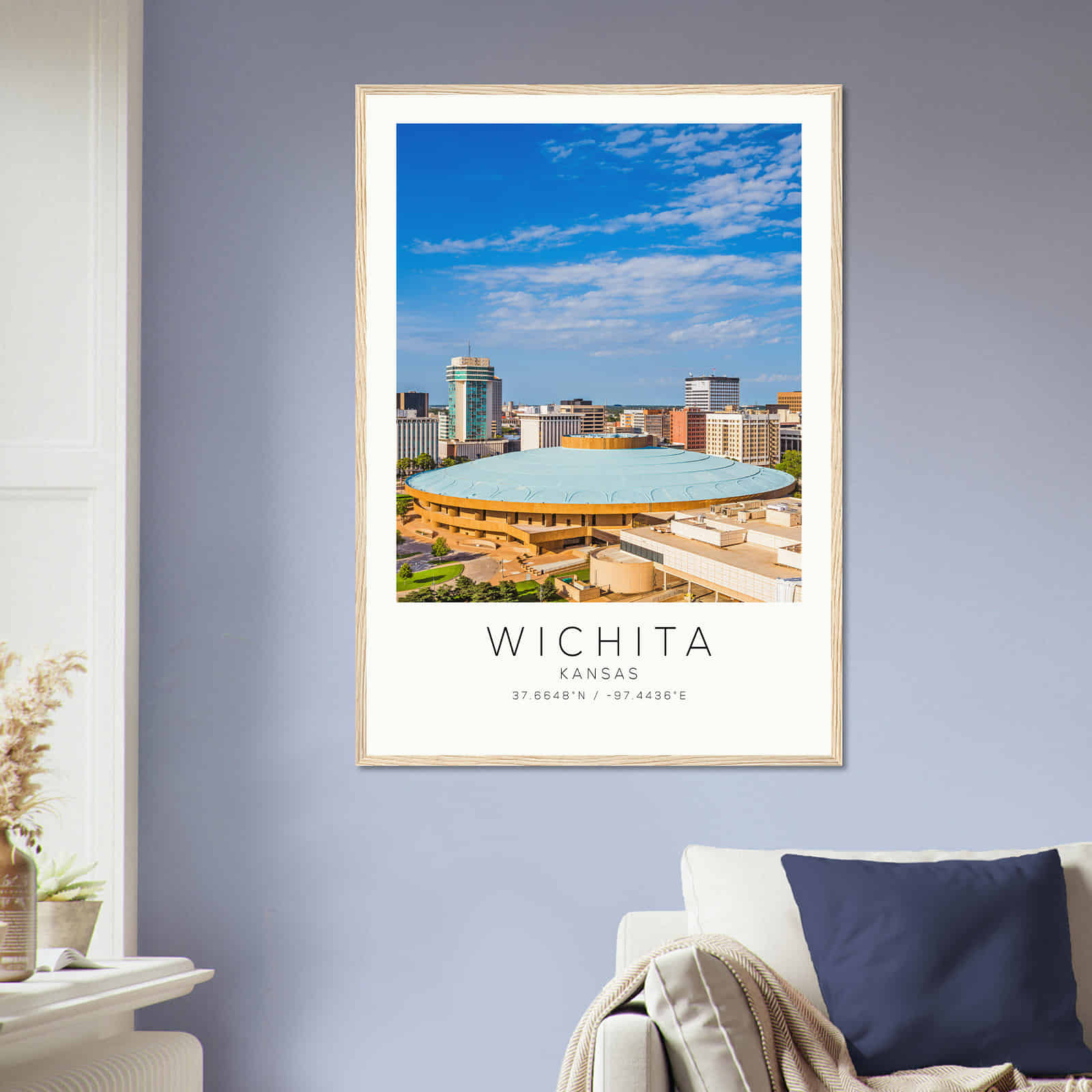 Deerfield Kansas Map Poster, Modern Home Decor Wall Art Print (Copy)