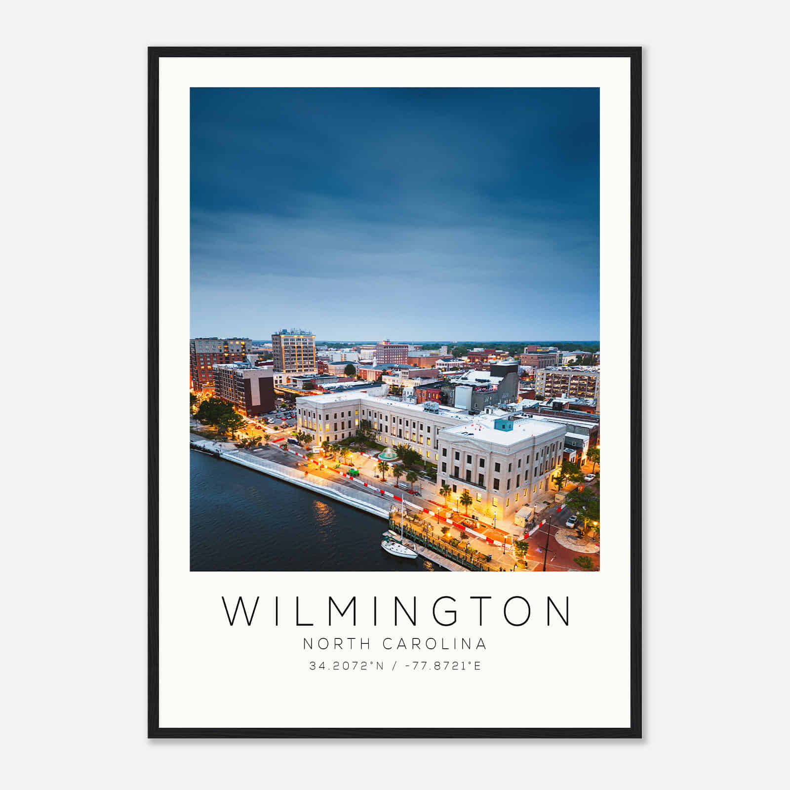 Wilmington North Carolina Photo Travel Poster, Wilmington Travel Print, Minimalist Travel Print DS2