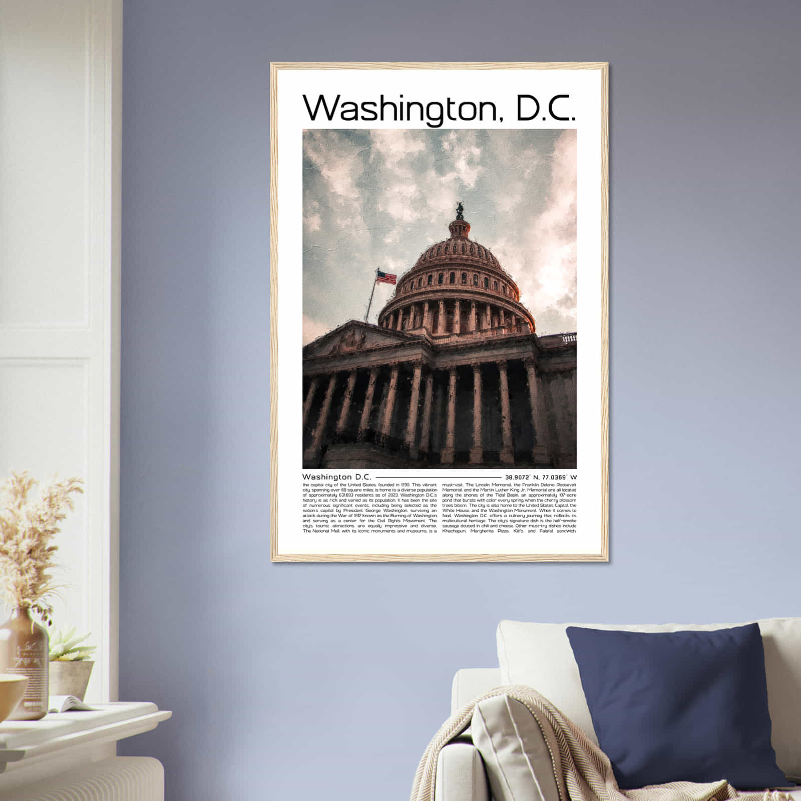 Deerfield Kansas Map Poster, Modern Home Decor Wall Art Print (Copy)