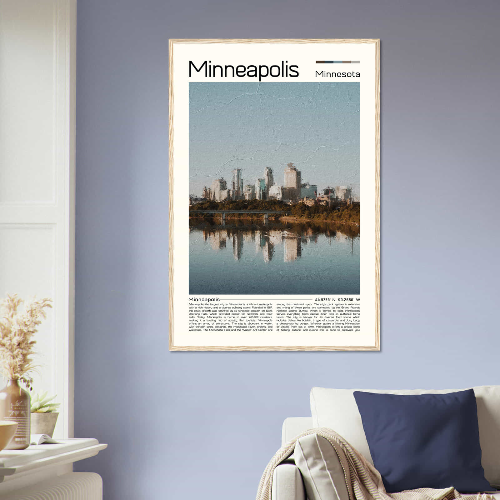 Deerfield Kansas Map Poster, Modern Home Decor Wall Art Print (Copy)