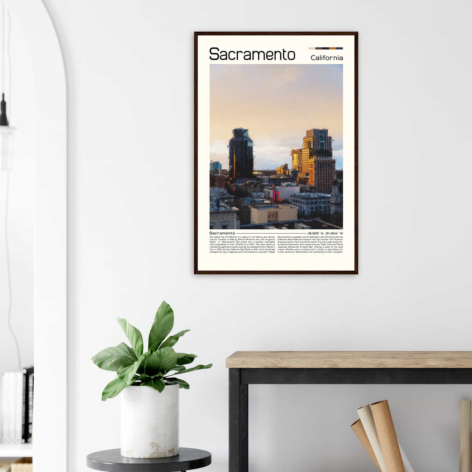 Deerfield Kansas Map Poster, Modern Home Decor Wall Art Print (Copy)