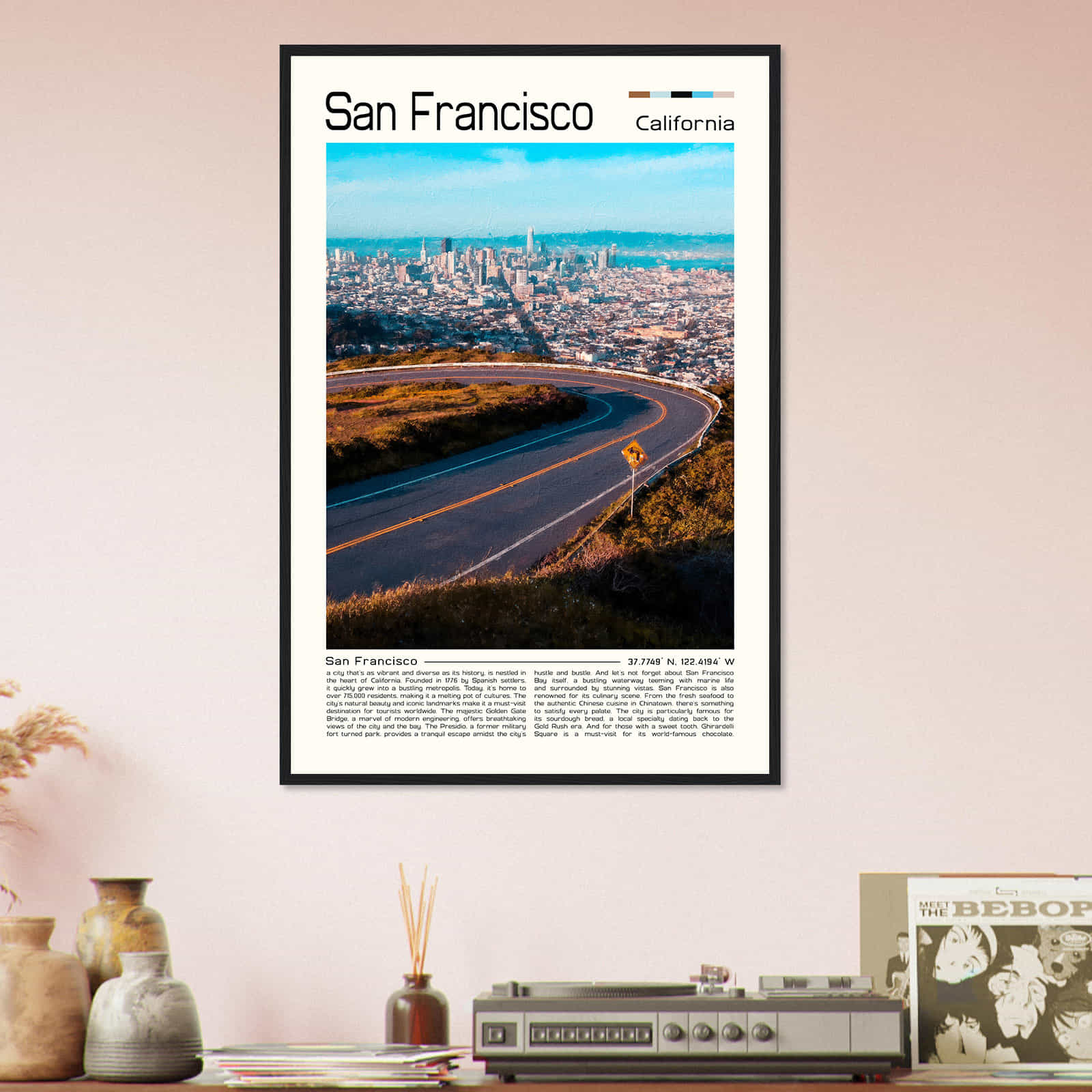 San Francisco California Cityscape Poster Print, San Francisco