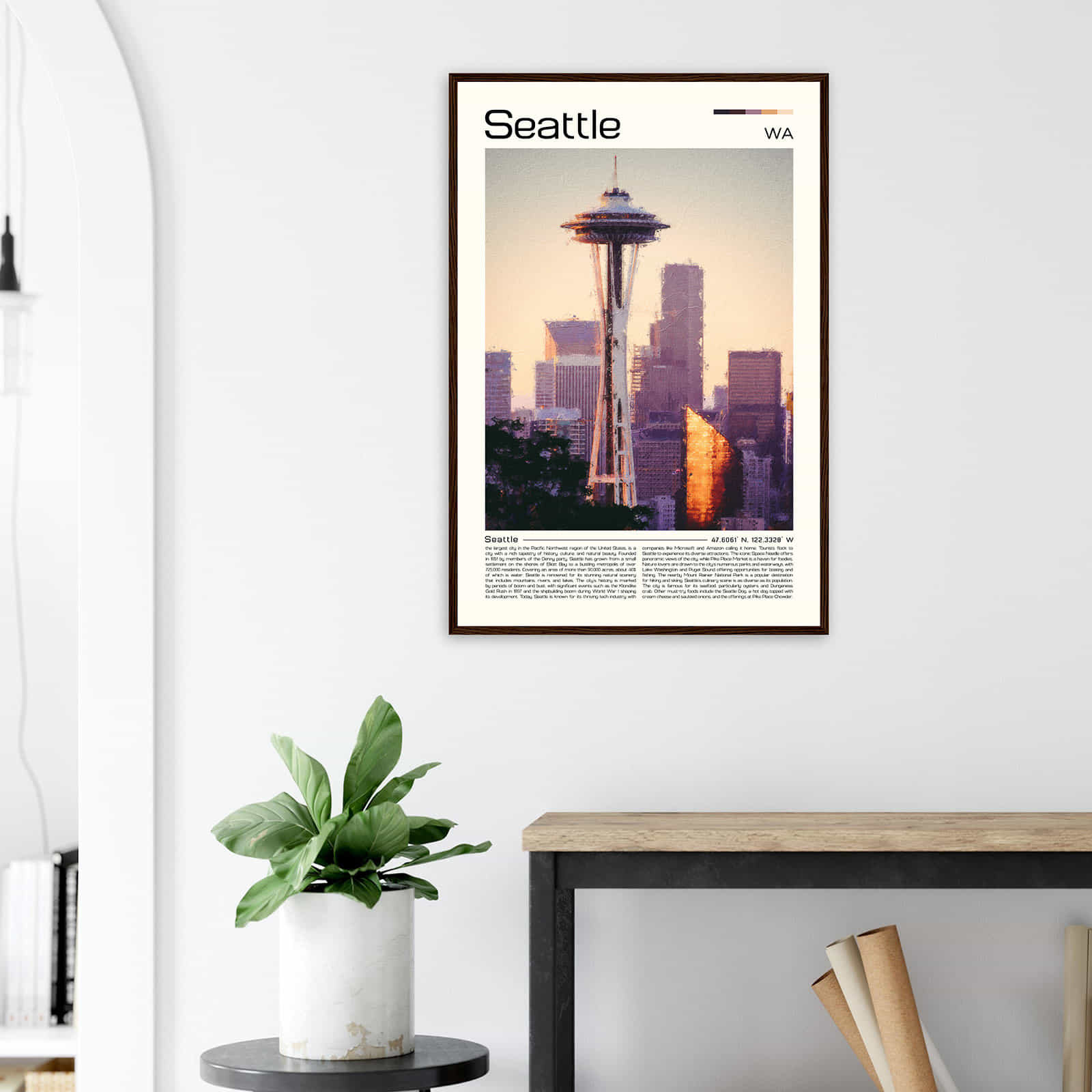 Deerfield Kansas Map Poster, Modern Home Decor Wall Art Print (Copy)