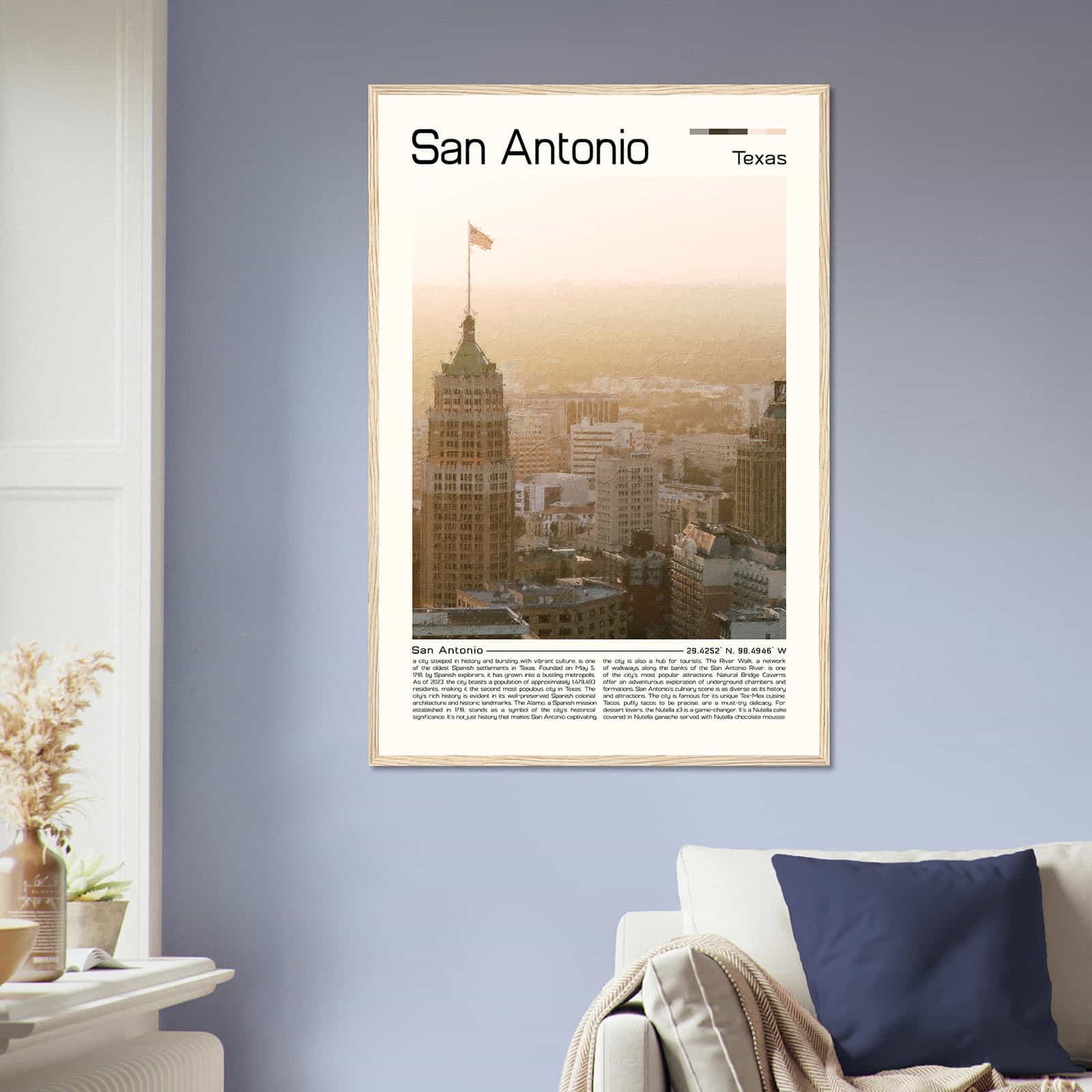 Deerfield Kansas Map Poster, Modern Home Decor Wall Art Print (Copy)