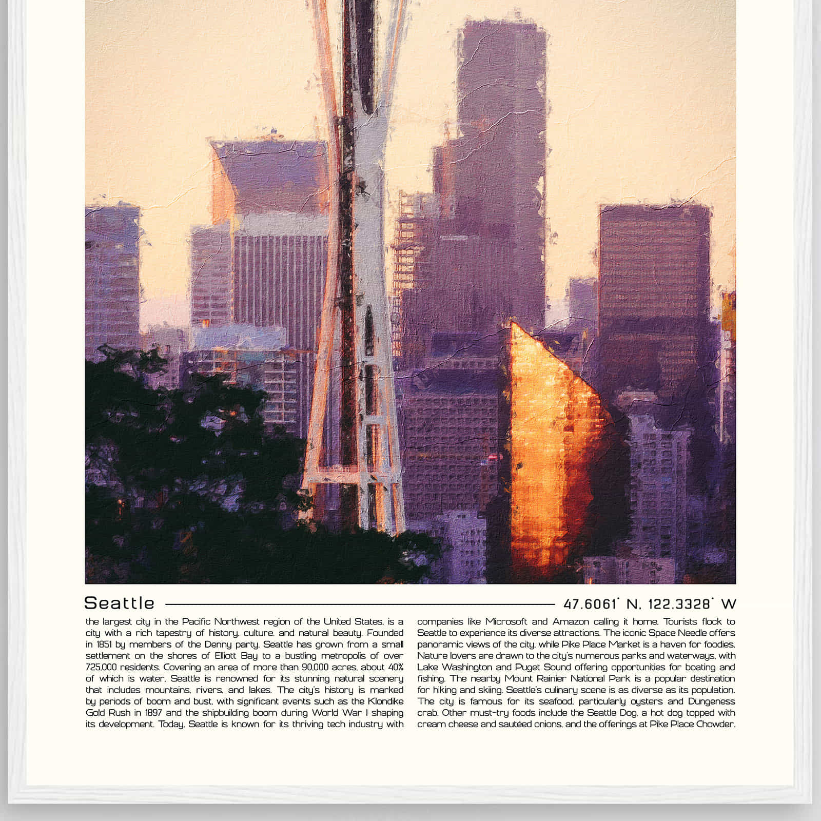 Deerfield Kansas Map Poster, Modern Home Decor Wall Art Print (Copy)