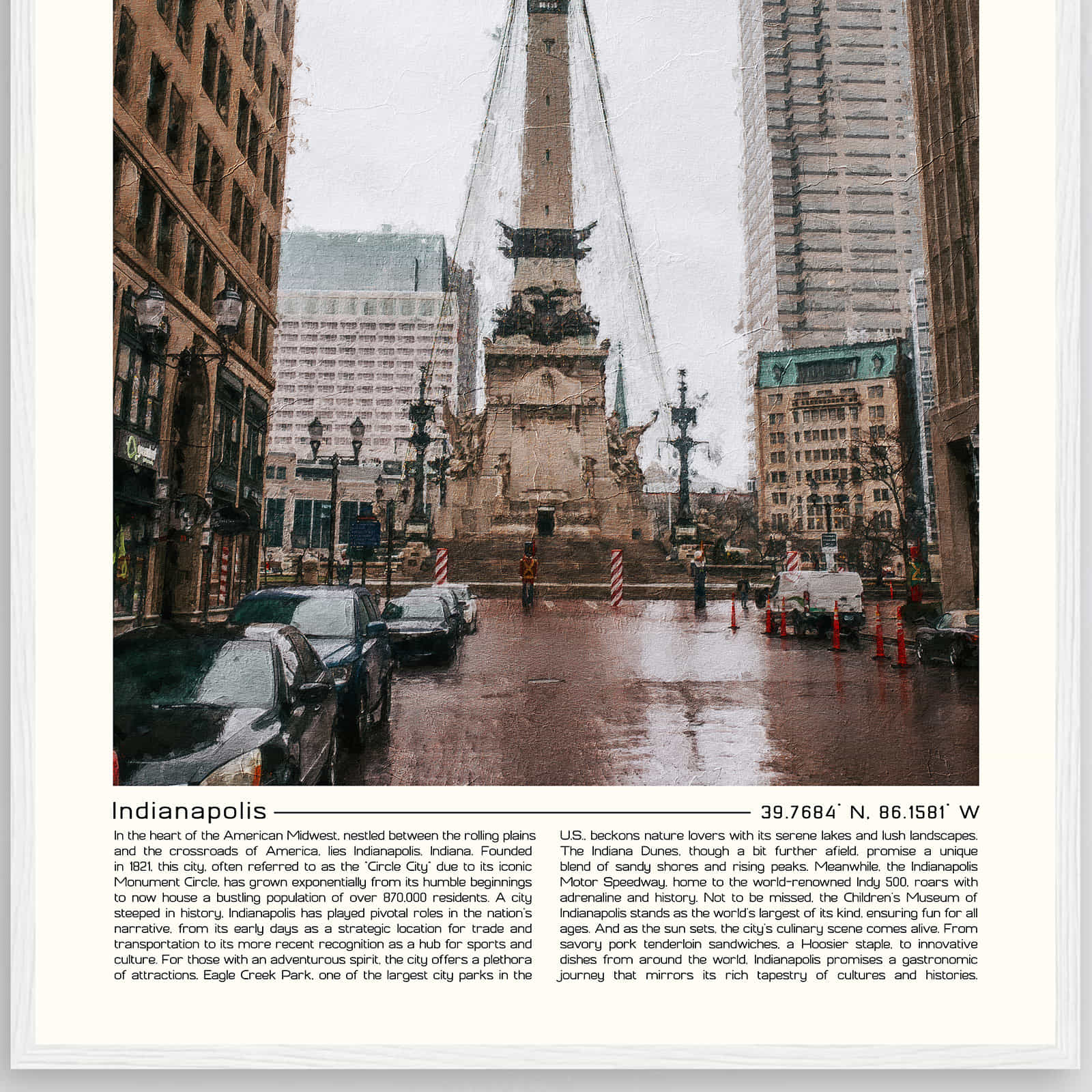 Deerfield Kansas Map Poster, Modern Home Decor Wall Art Print (Copy)