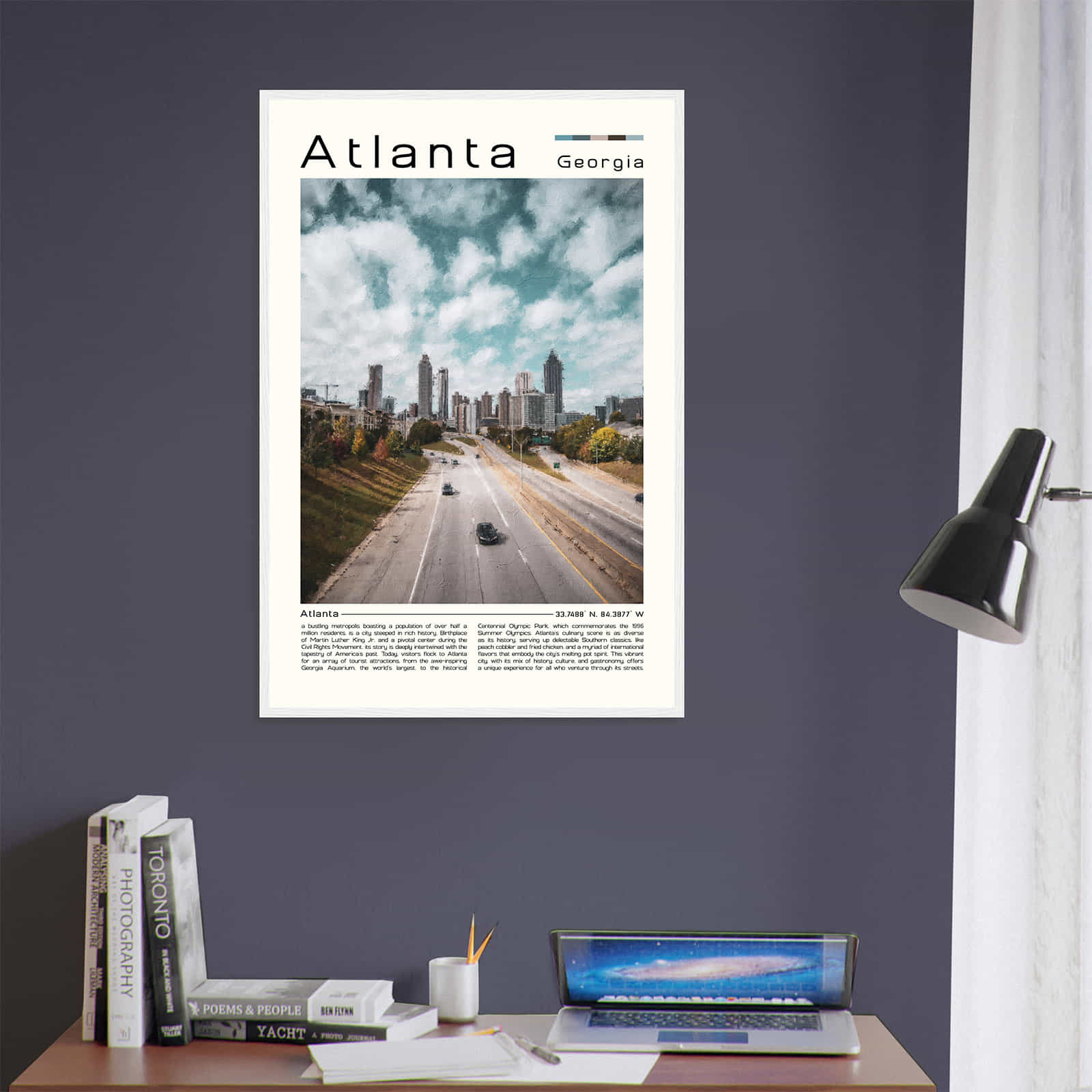 Deerfield Kansas Map Poster, Modern Home Decor Wall Art Print (Copy)