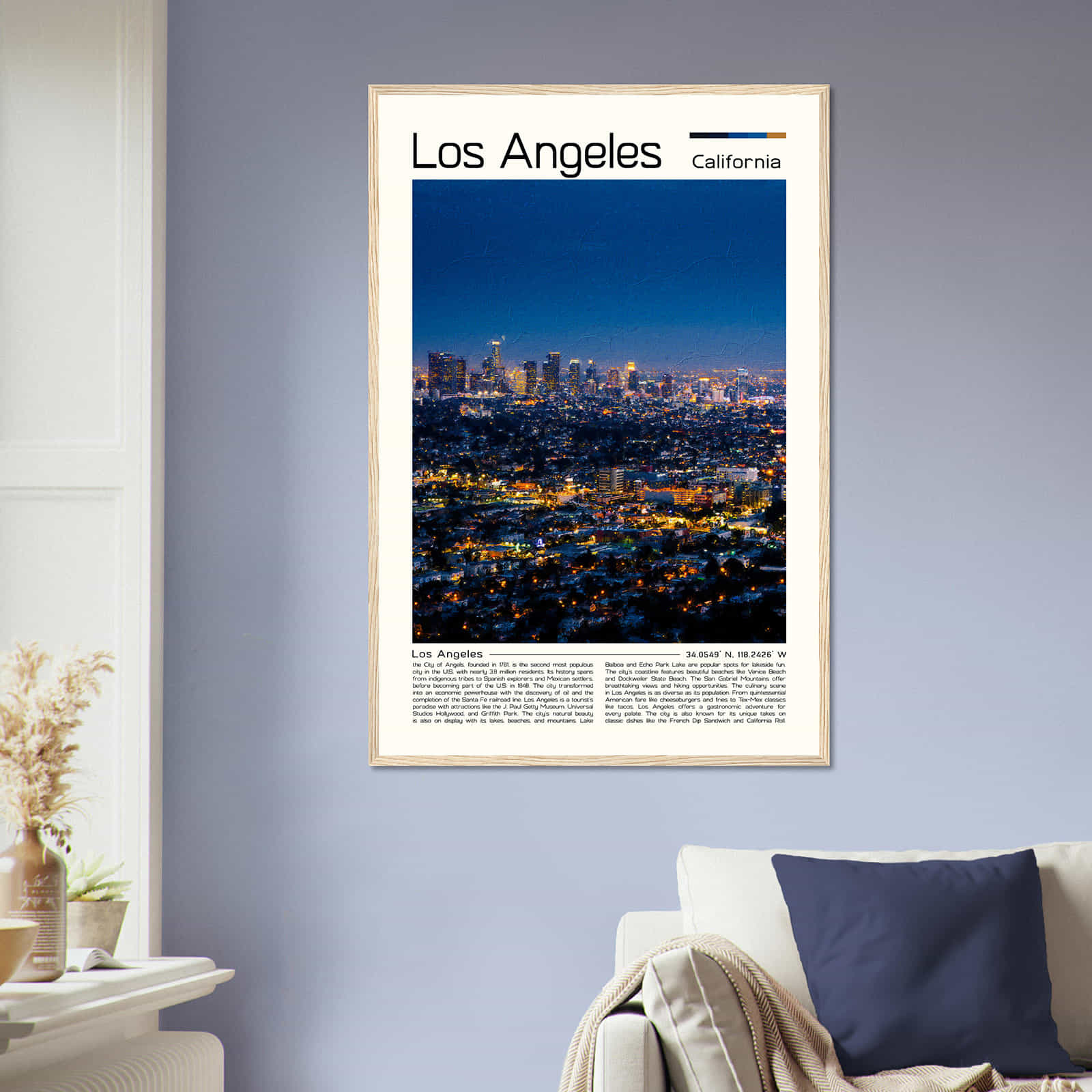 Deerfield Kansas Map Poster, Modern Home Decor Wall Art Print (Copy)