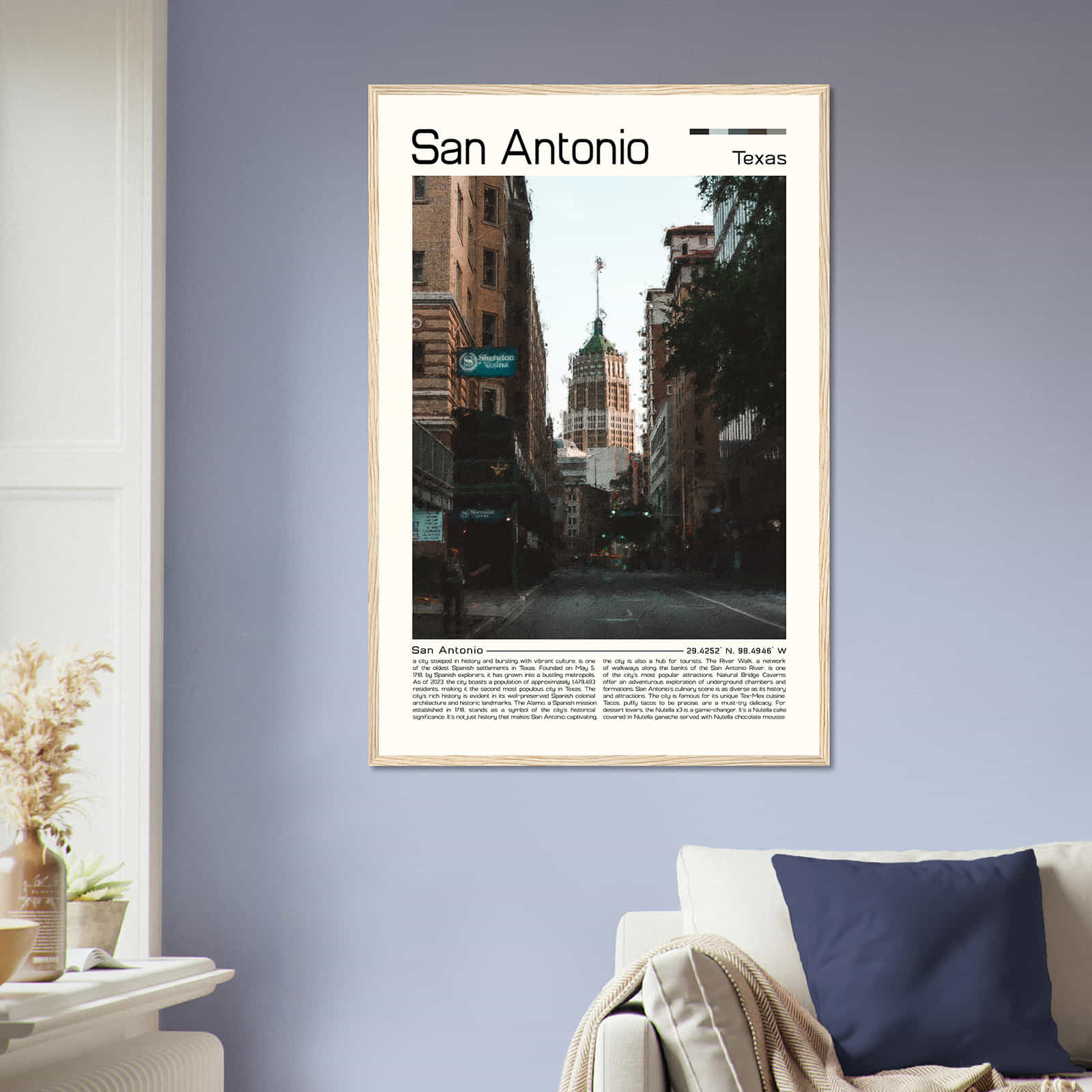 Deerfield Kansas Map Poster, Modern Home Decor Wall Art Print (Copy)