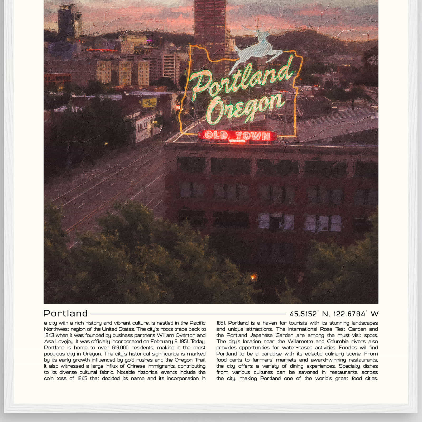 Deerfield Kansas Map Poster, Modern Home Decor Wall Art Print (Copy)