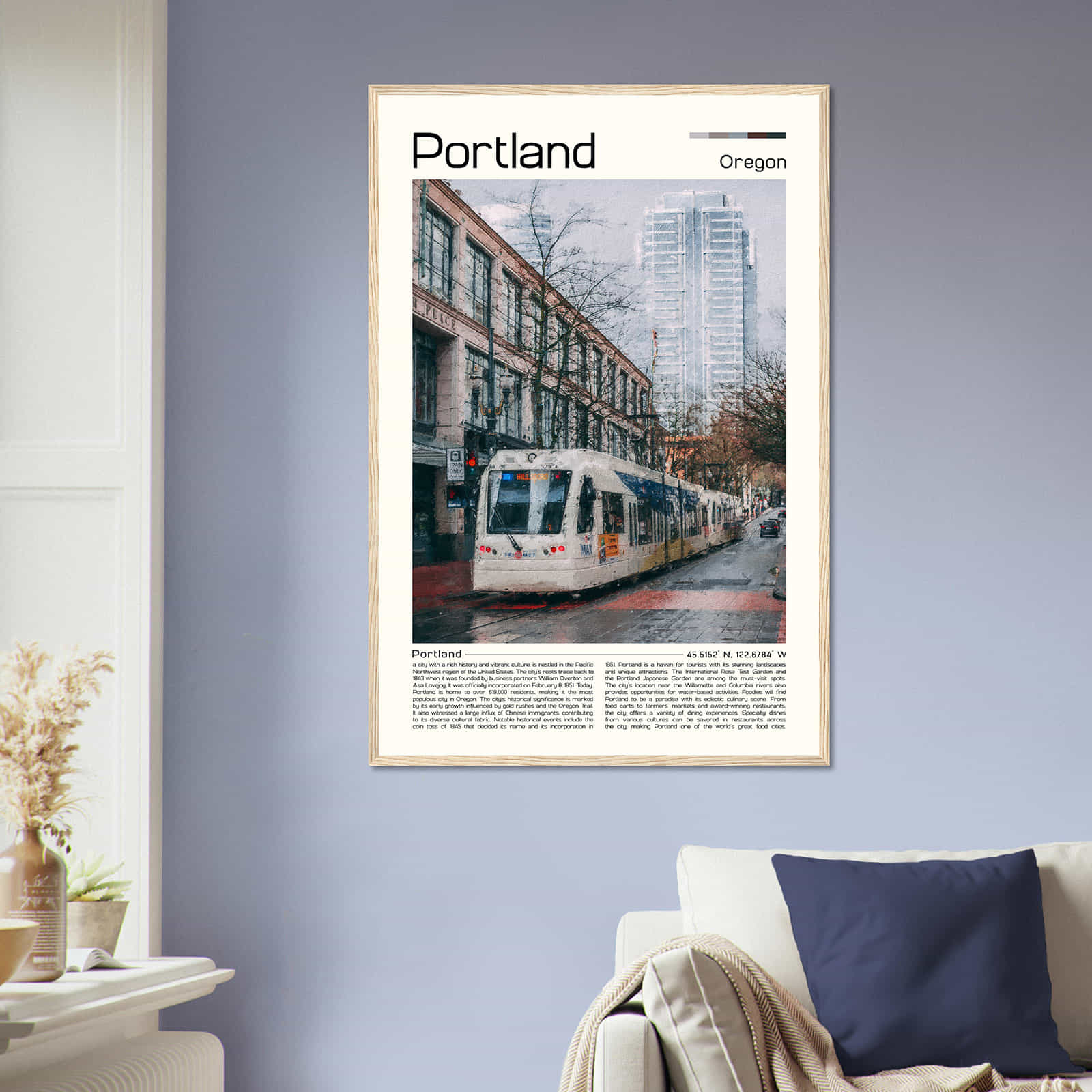 Deerfield Kansas Map Poster, Modern Home Decor Wall Art Print (Copy)