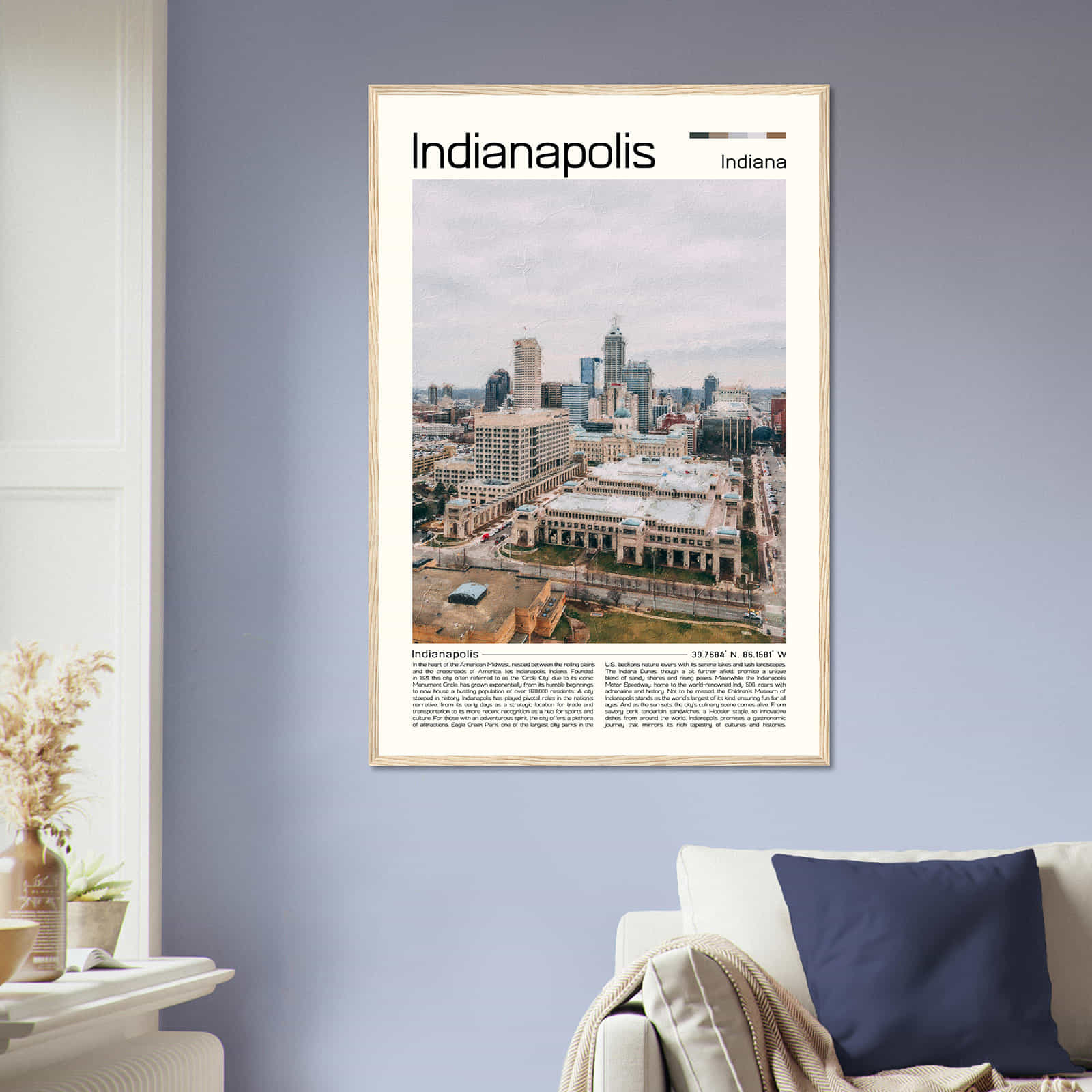 Deerfield Kansas Map Poster, Modern Home Decor Wall Art Print (Copy)