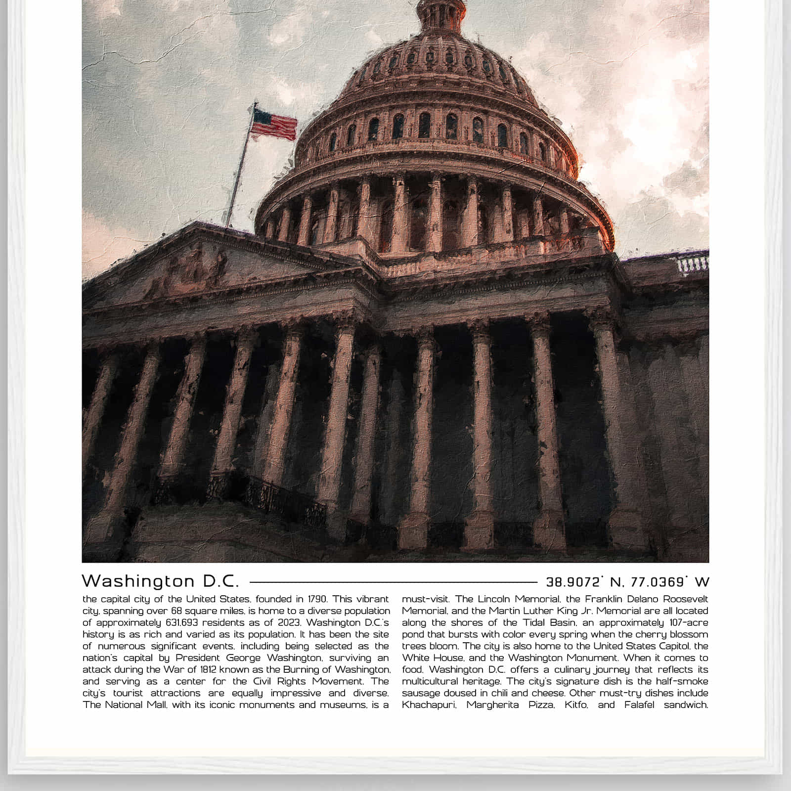 Deerfield Kansas Map Poster, Modern Home Decor Wall Art Print (Copy)