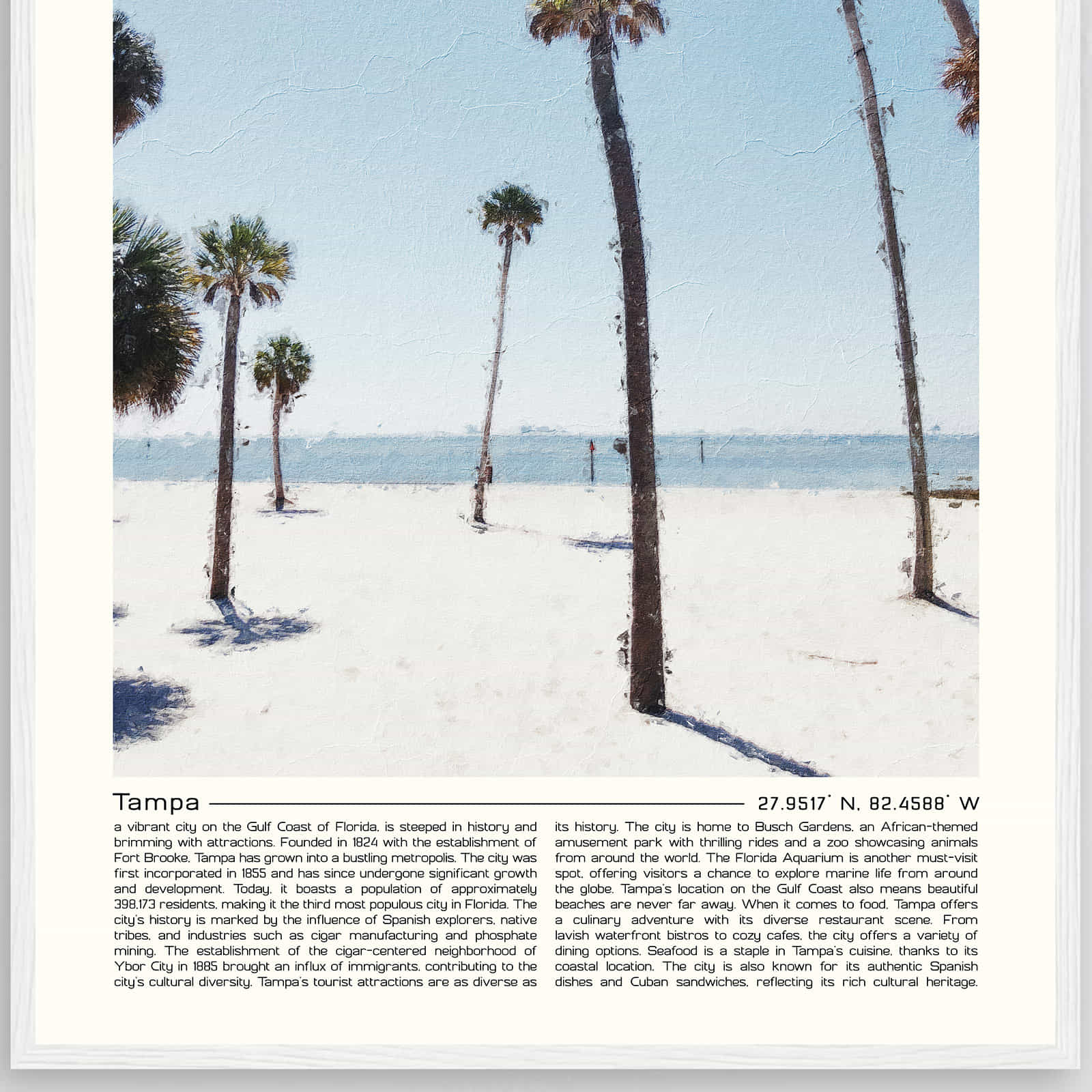 Deerfield Kansas Map Poster, Modern Home Decor Wall Art Print (Copy)