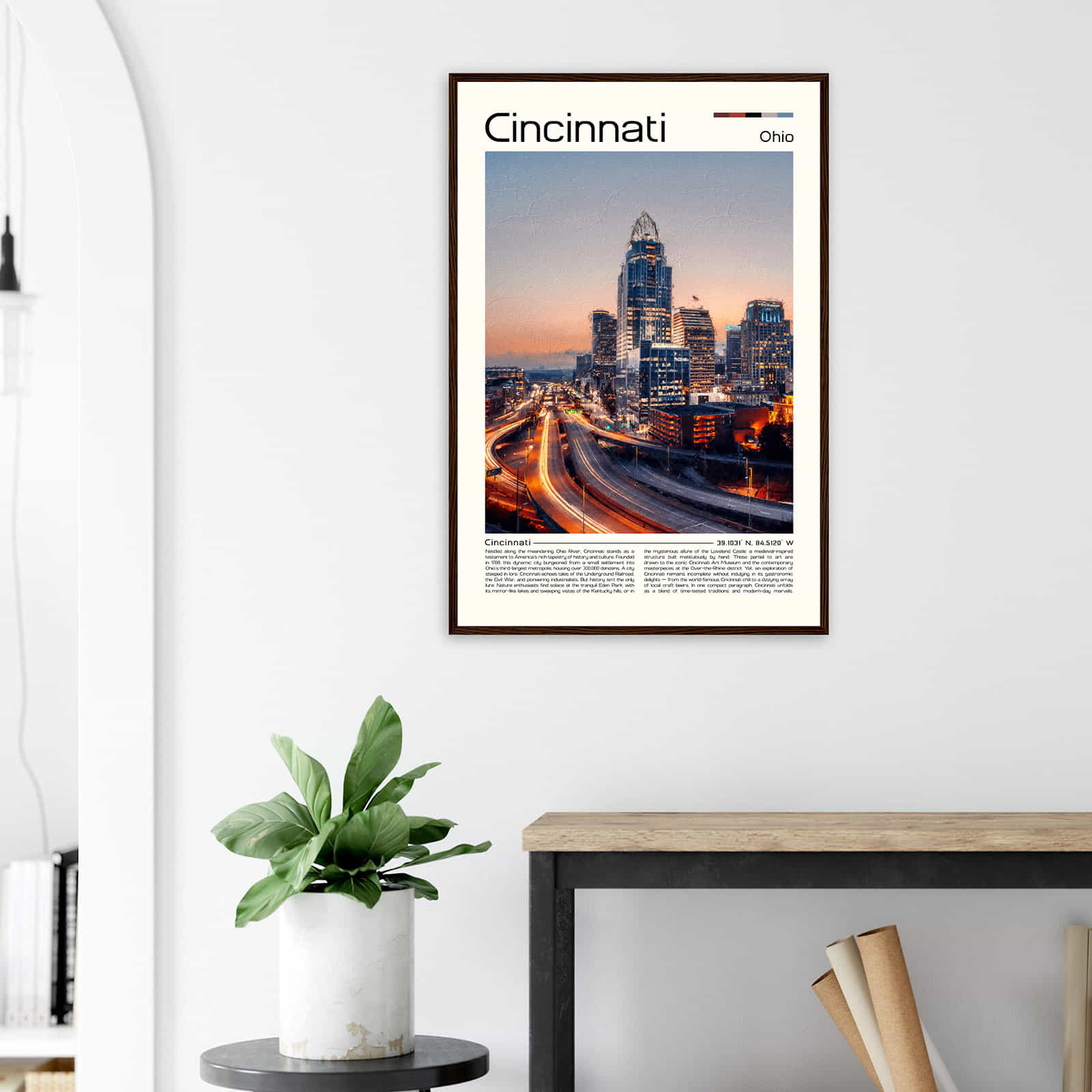 Deerfield Kansas Map Poster, Modern Home Decor Wall Art Print (Copy)