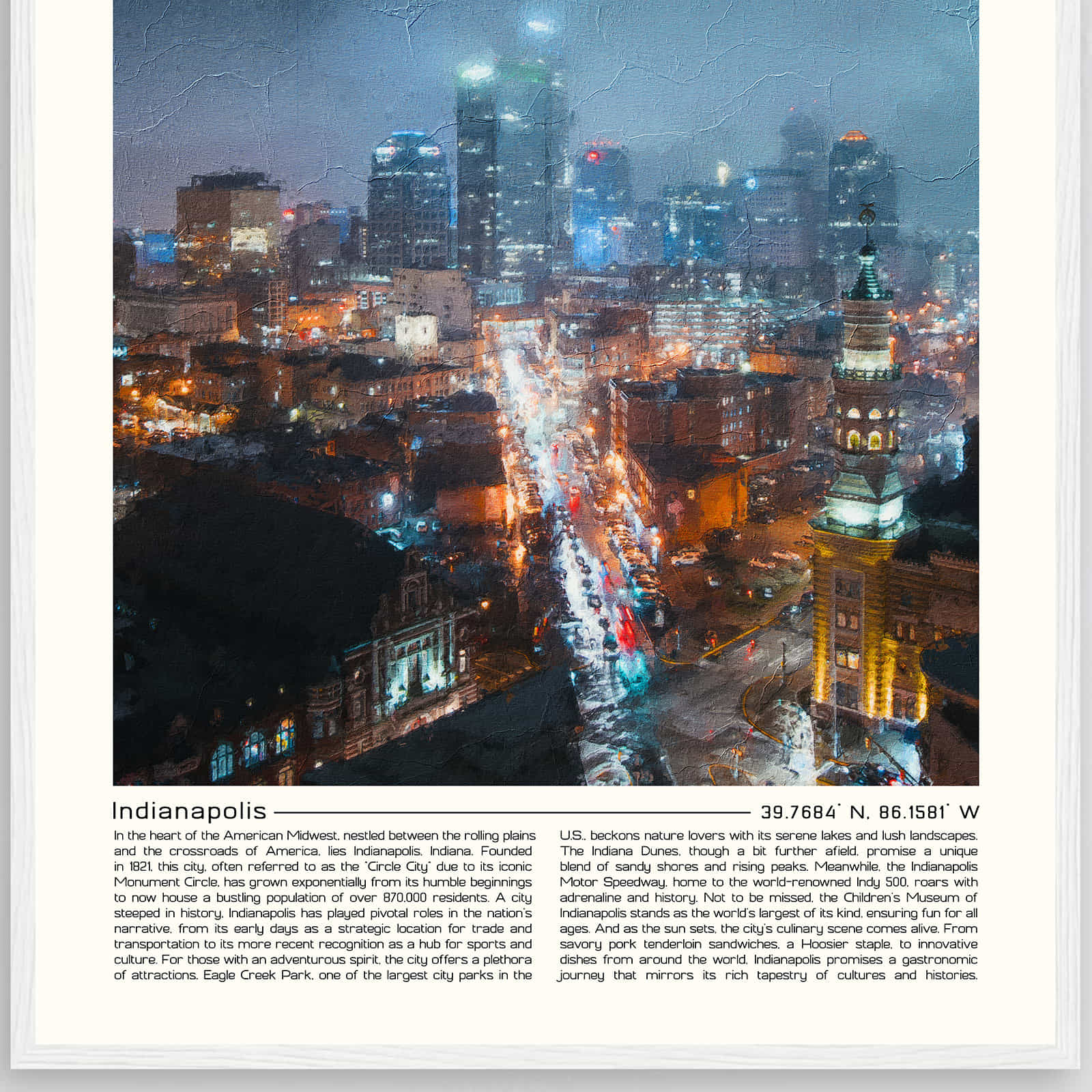 Deerfield Kansas Map Poster, Modern Home Decor Wall Art Print (Copy)