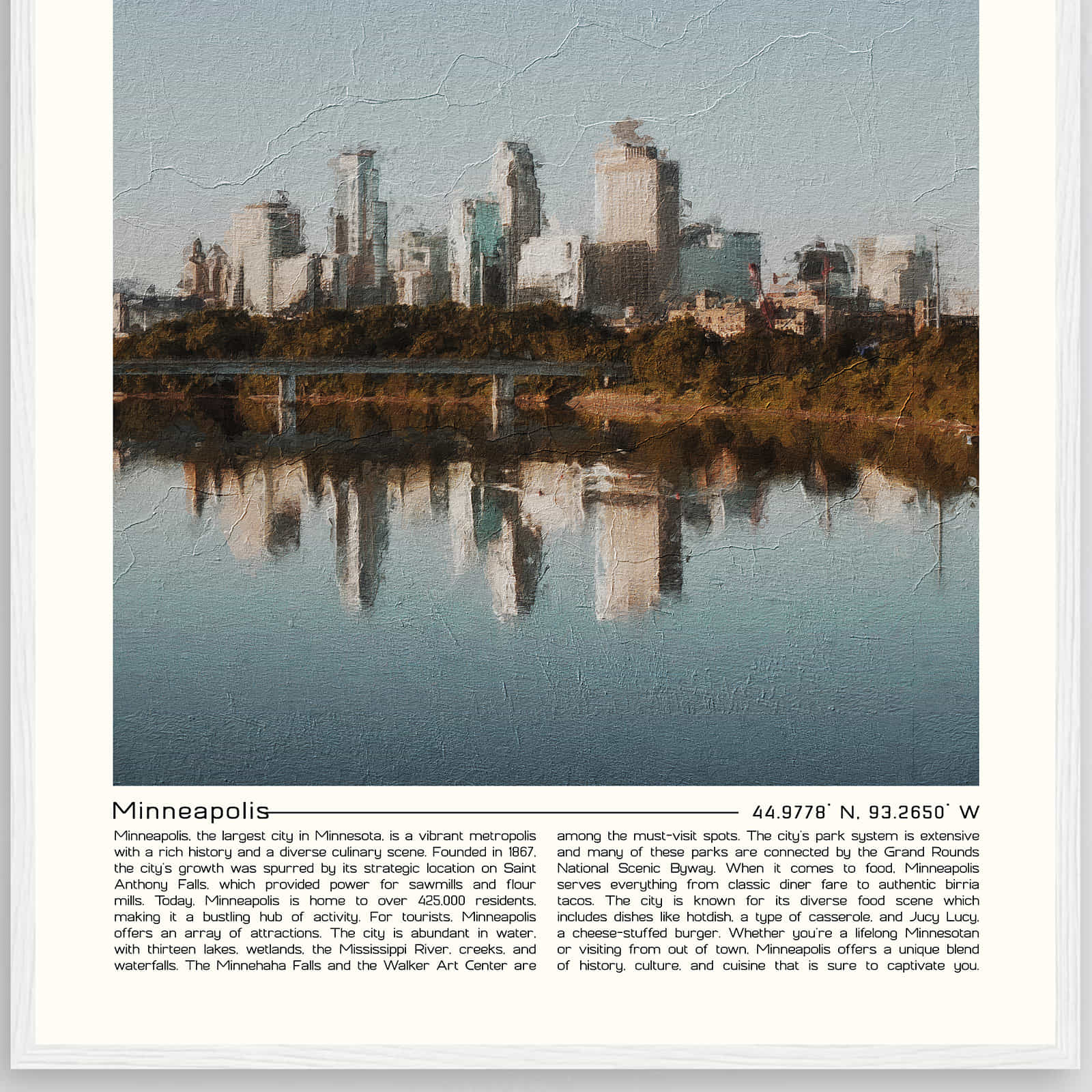 Deerfield Kansas Map Poster, Modern Home Decor Wall Art Print (Copy)