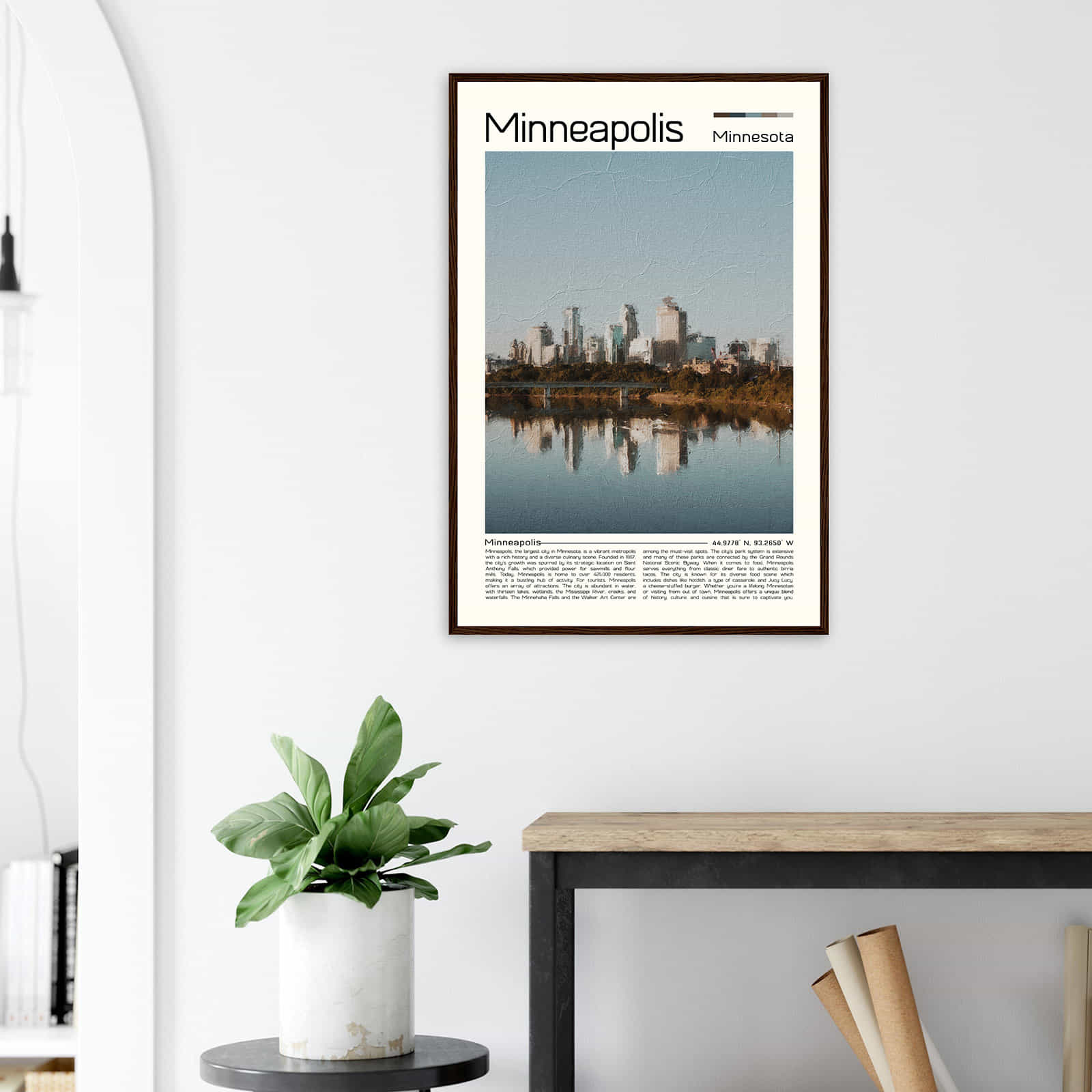 Deerfield Kansas Map Poster, Modern Home Decor Wall Art Print (Copy)