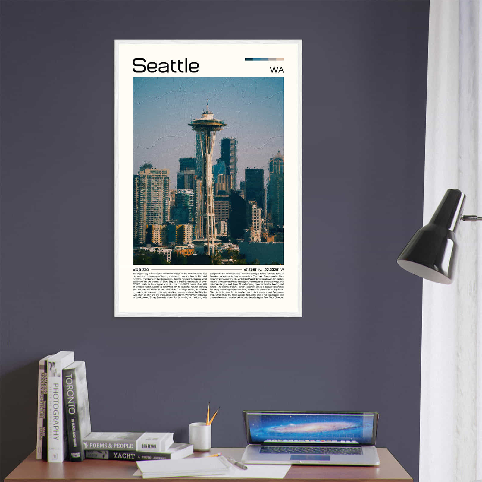 Deerfield Kansas Map Poster, Modern Home Decor Wall Art Print (Copy)