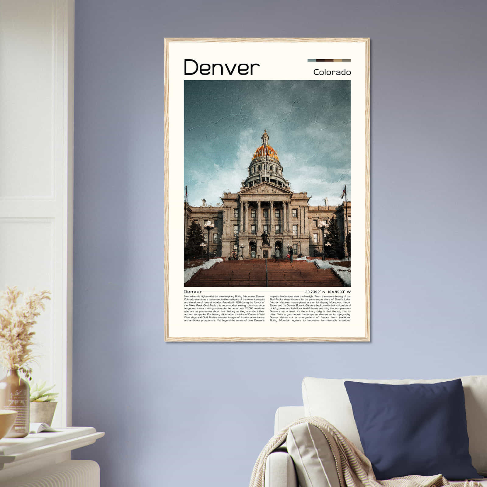 Deerfield Kansas Map Poster, Modern Home Decor Wall Art Print (Copy)