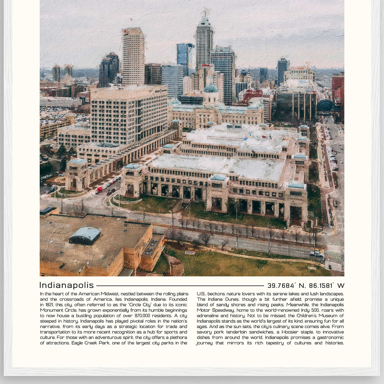 Deerfield Kansas Map Poster, Modern Home Decor Wall Art Print (Copy)