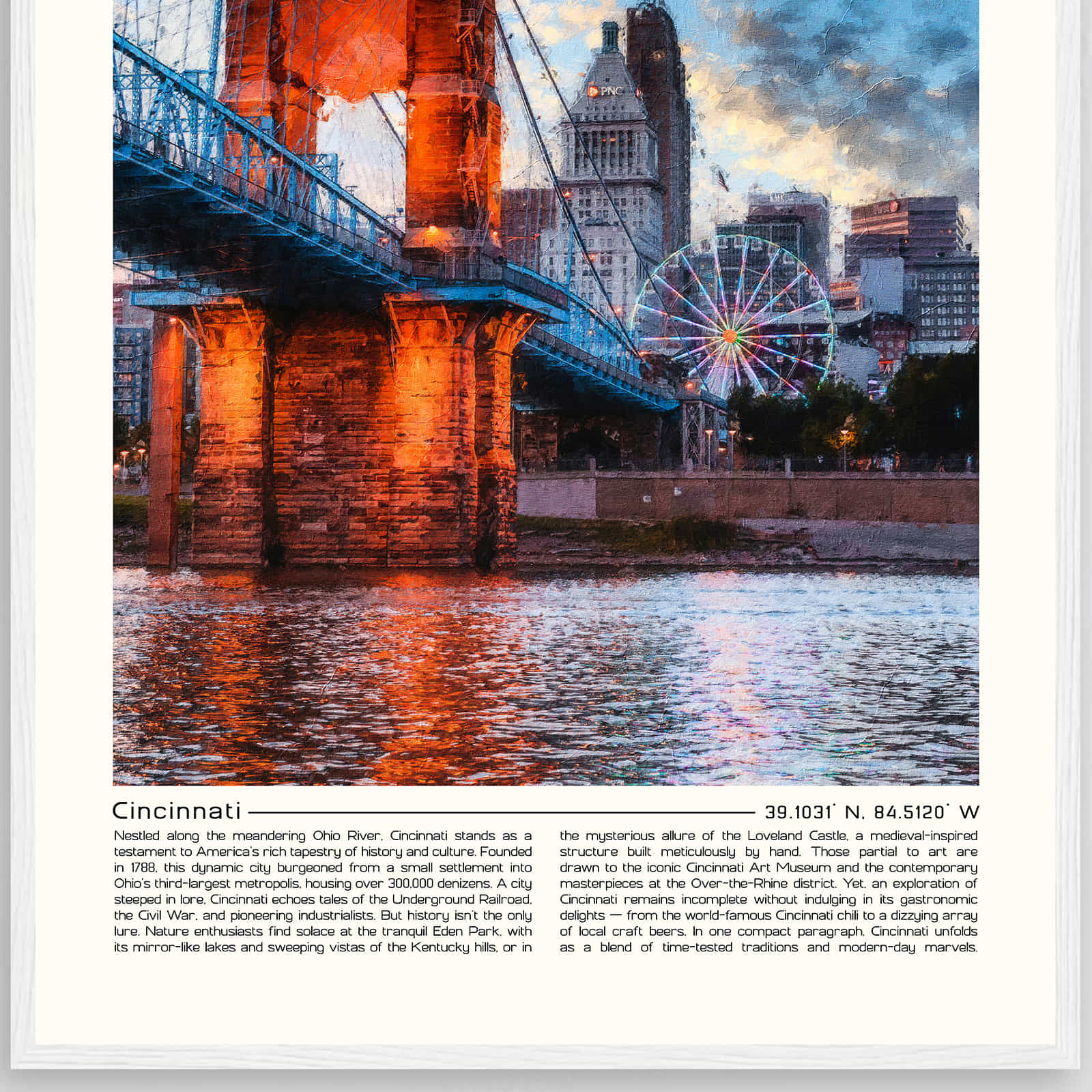 Deerfield Kansas Map Poster, Modern Home Decor Wall Art Print (Copy)