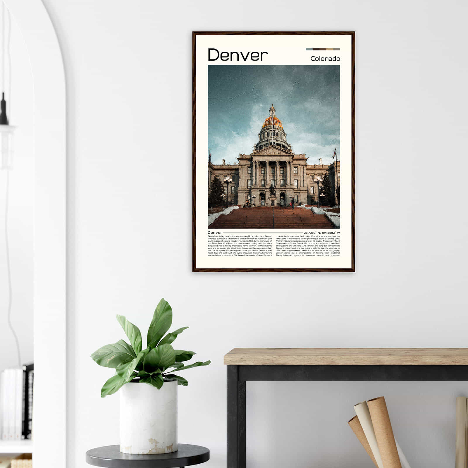 Deerfield Kansas Map Poster, Modern Home Decor Wall Art Print (Copy)