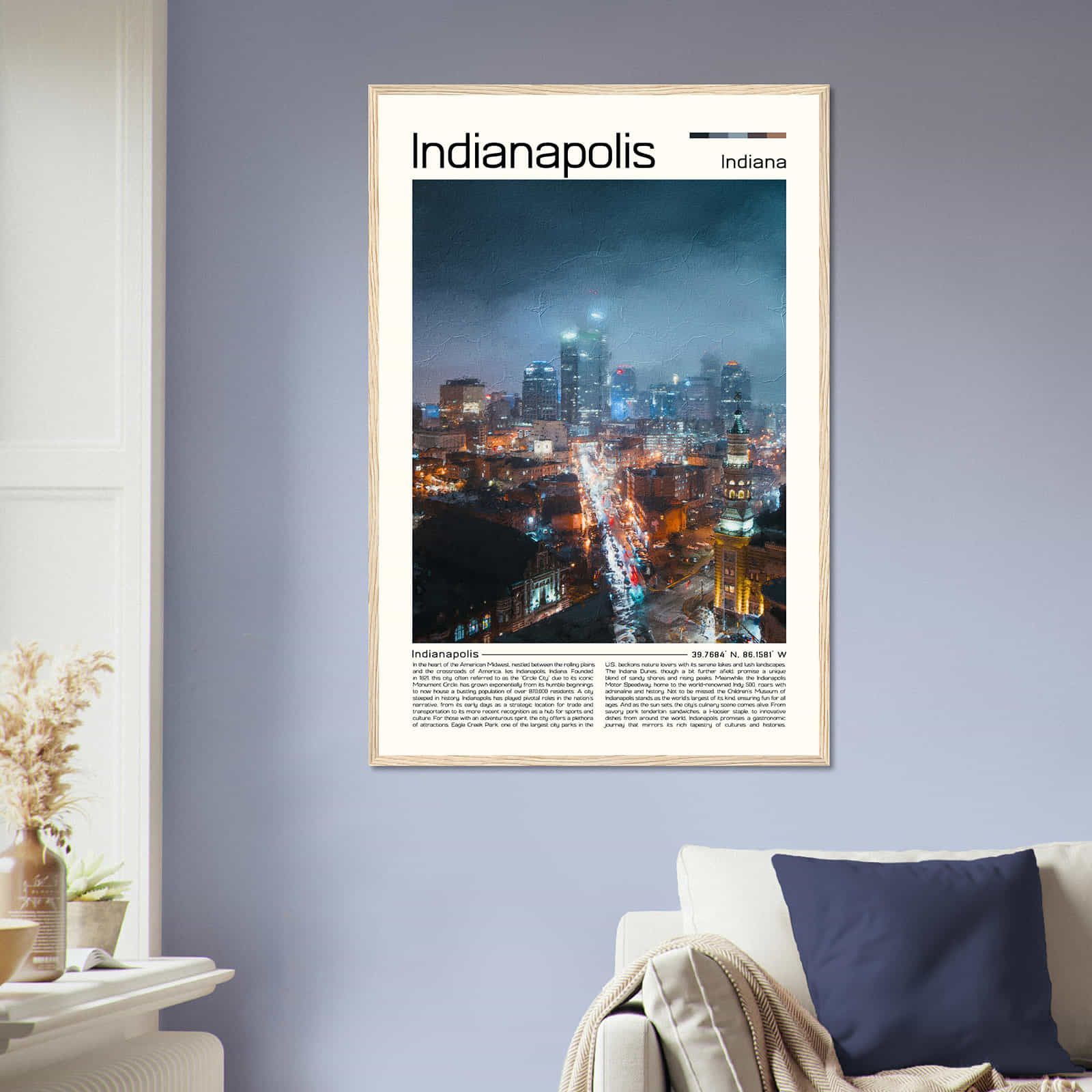 Deerfield Kansas Map Poster, Modern Home Decor Wall Art Print (Copy)