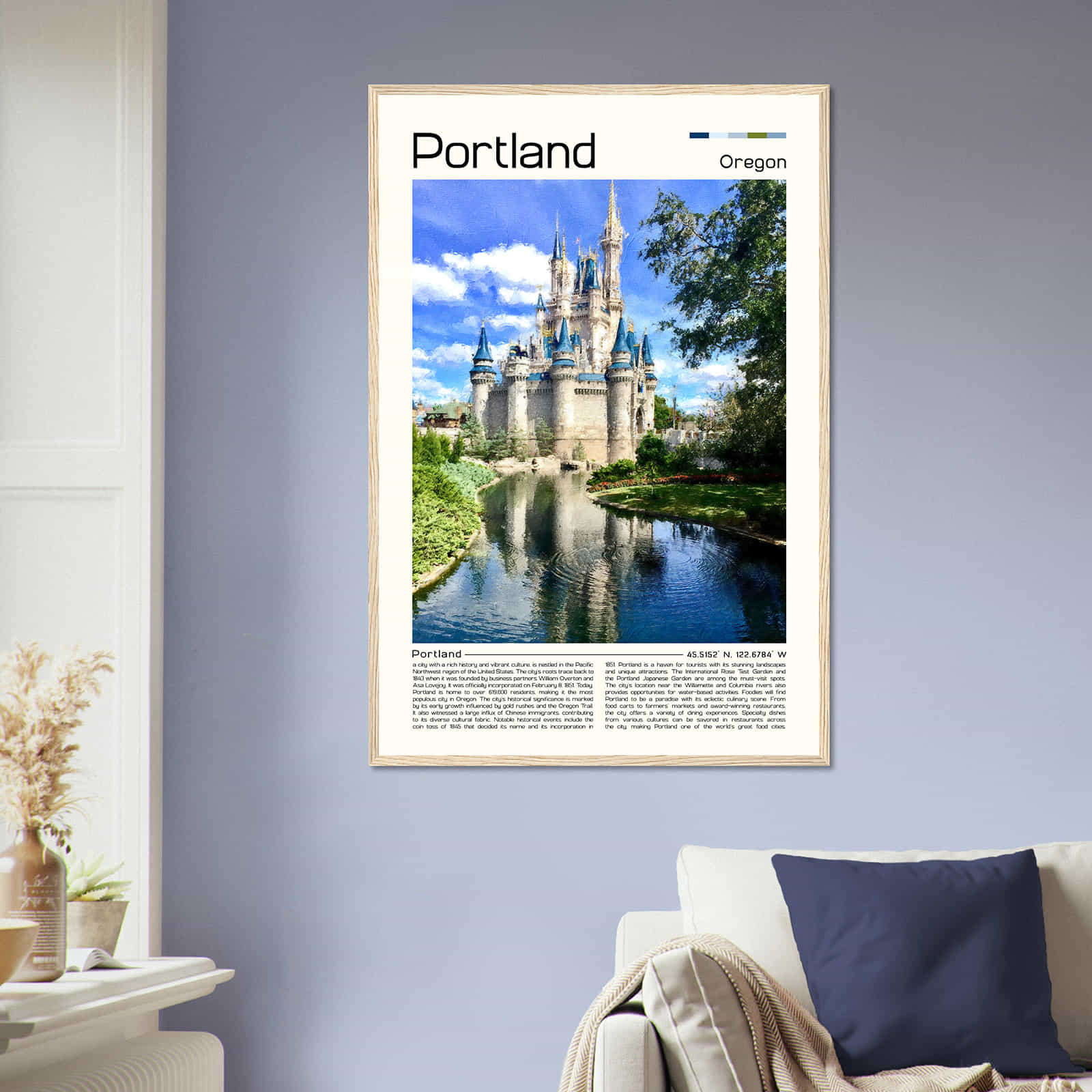 Deerfield Kansas Map Poster, Modern Home Decor Wall Art Print (Copy)