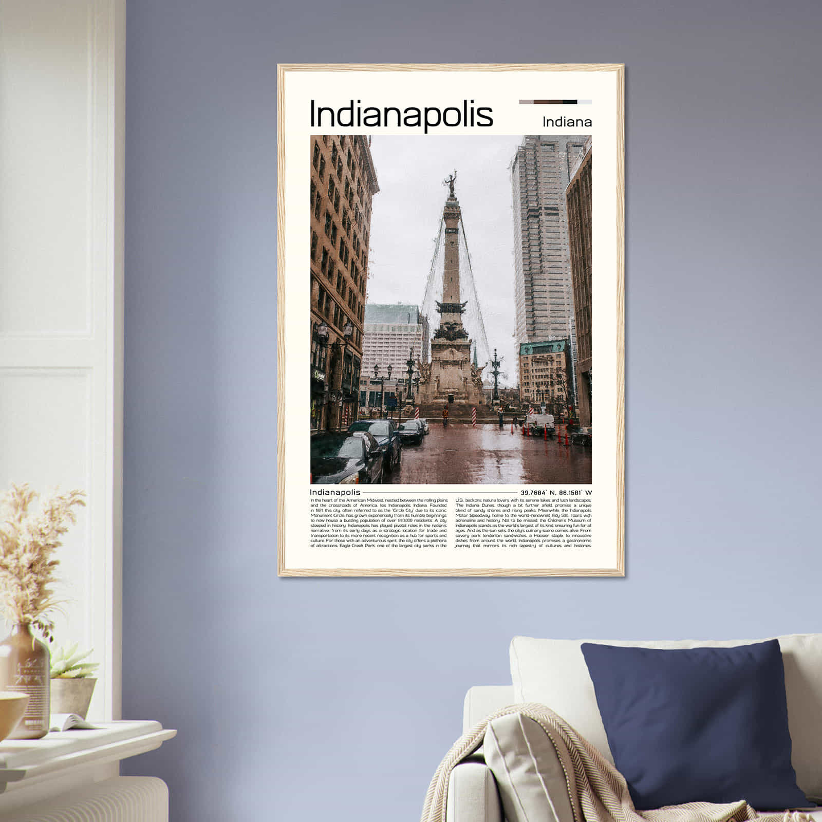 Deerfield Kansas Map Poster, Modern Home Decor Wall Art Print (Copy)