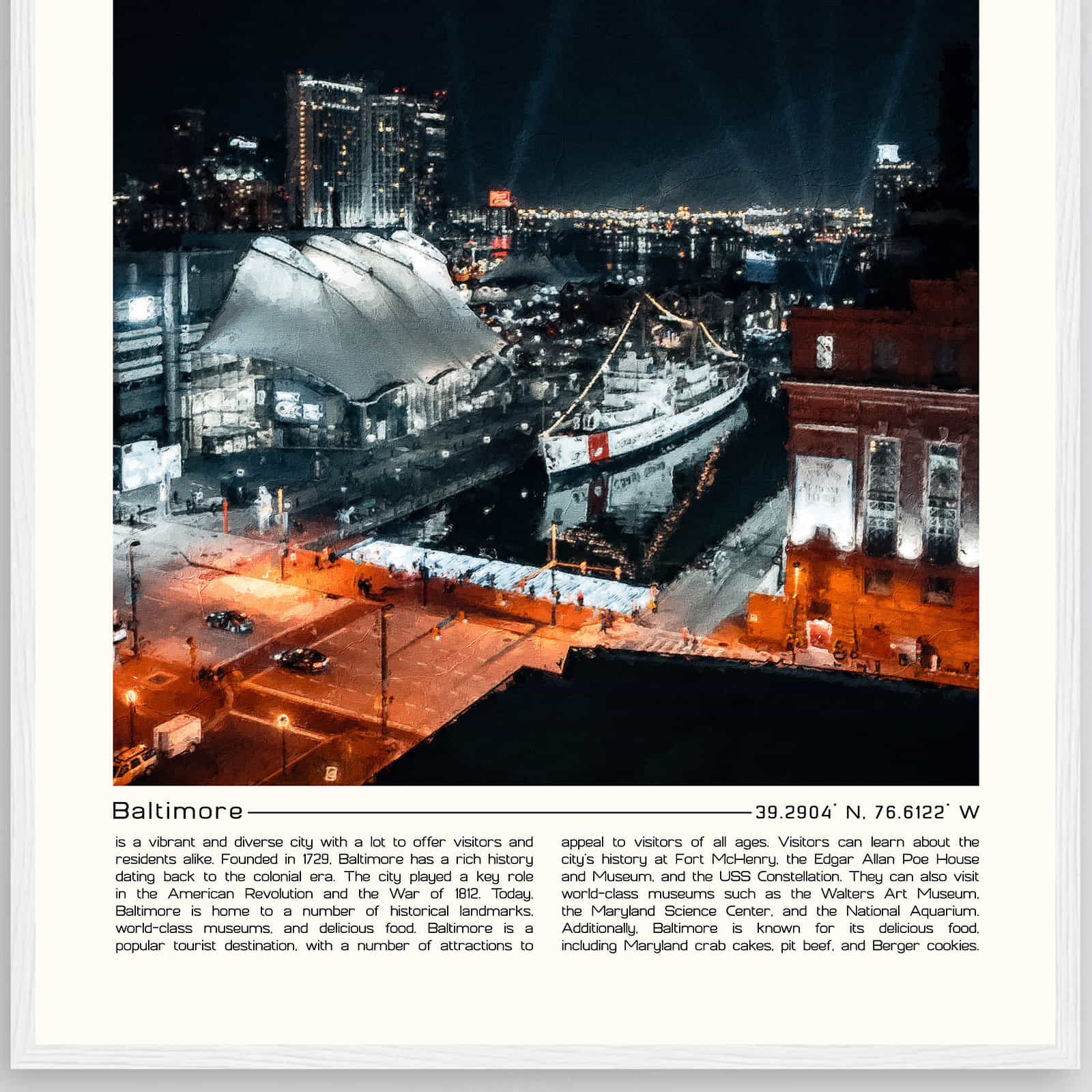 Deerfield Kansas Map Poster, Modern Home Decor Wall Art Print (Copy)