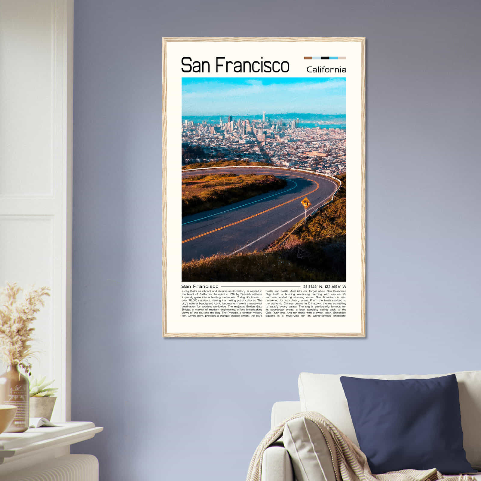 Deerfield Kansas Map Poster, Modern Home Decor Wall Art Print (Copy)