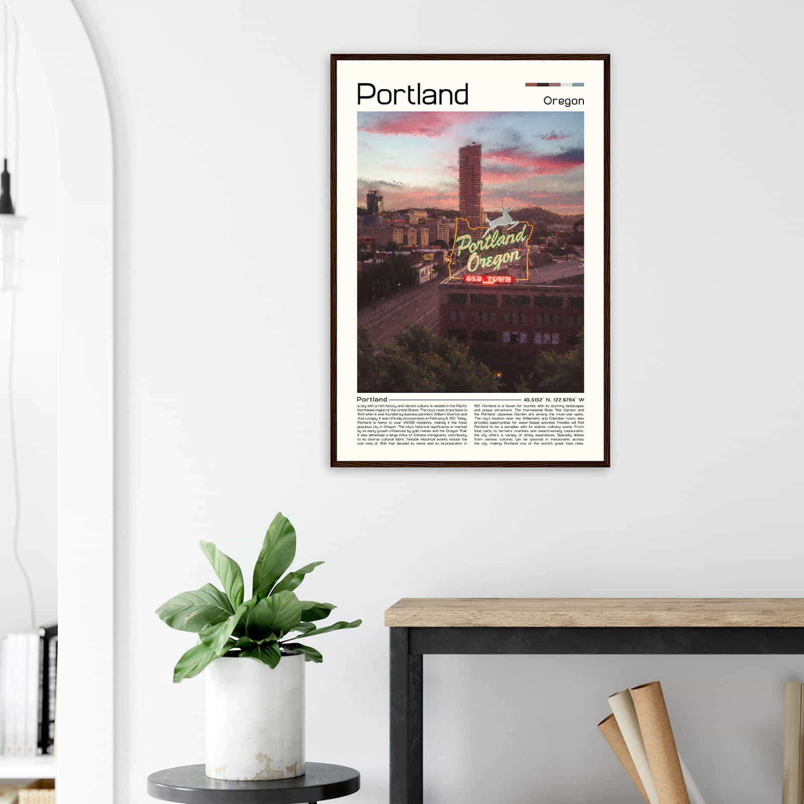 Deerfield Kansas Map Poster, Modern Home Decor Wall Art Print (Copy)