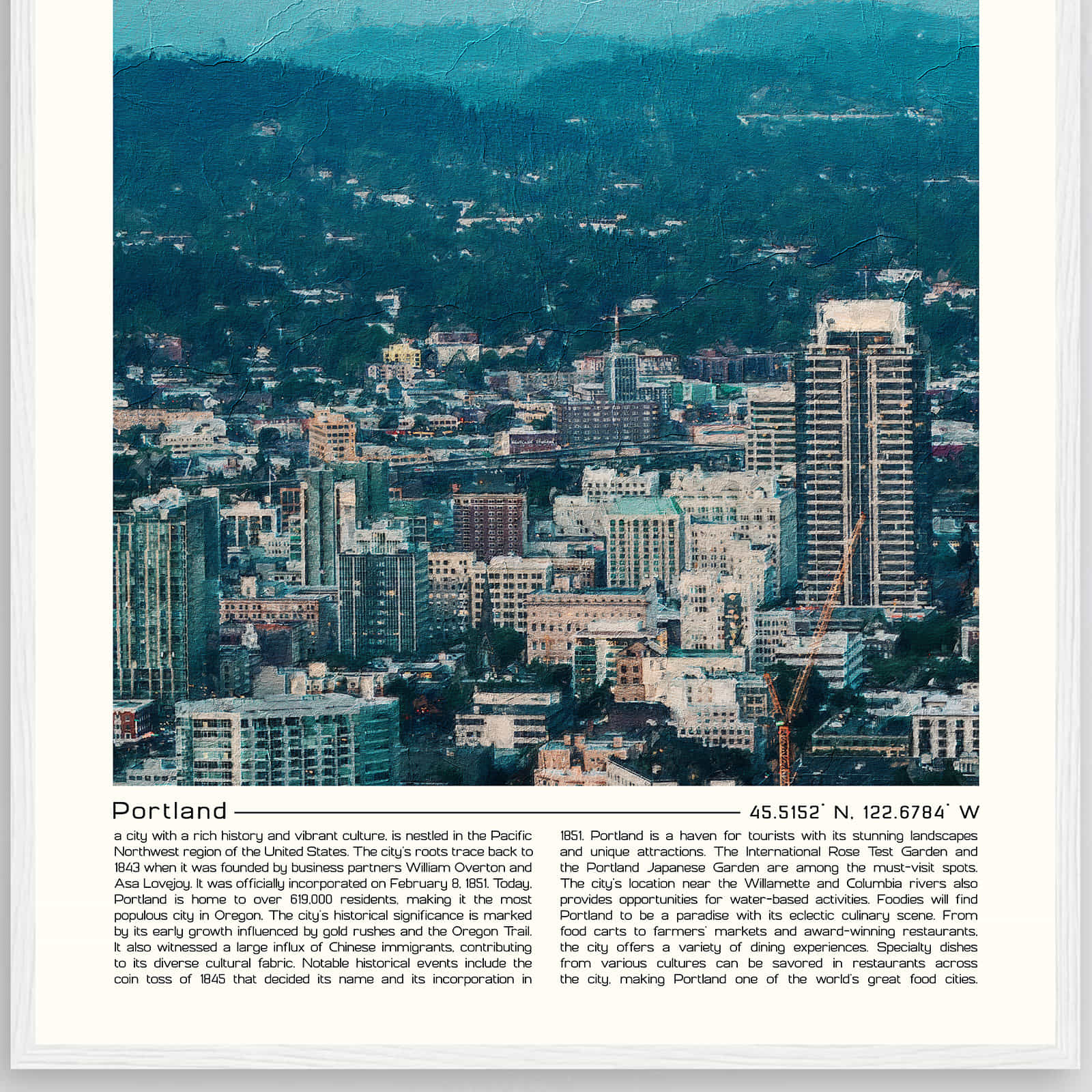 Deerfield Kansas Map Poster, Modern Home Decor Wall Art Print (Copy)