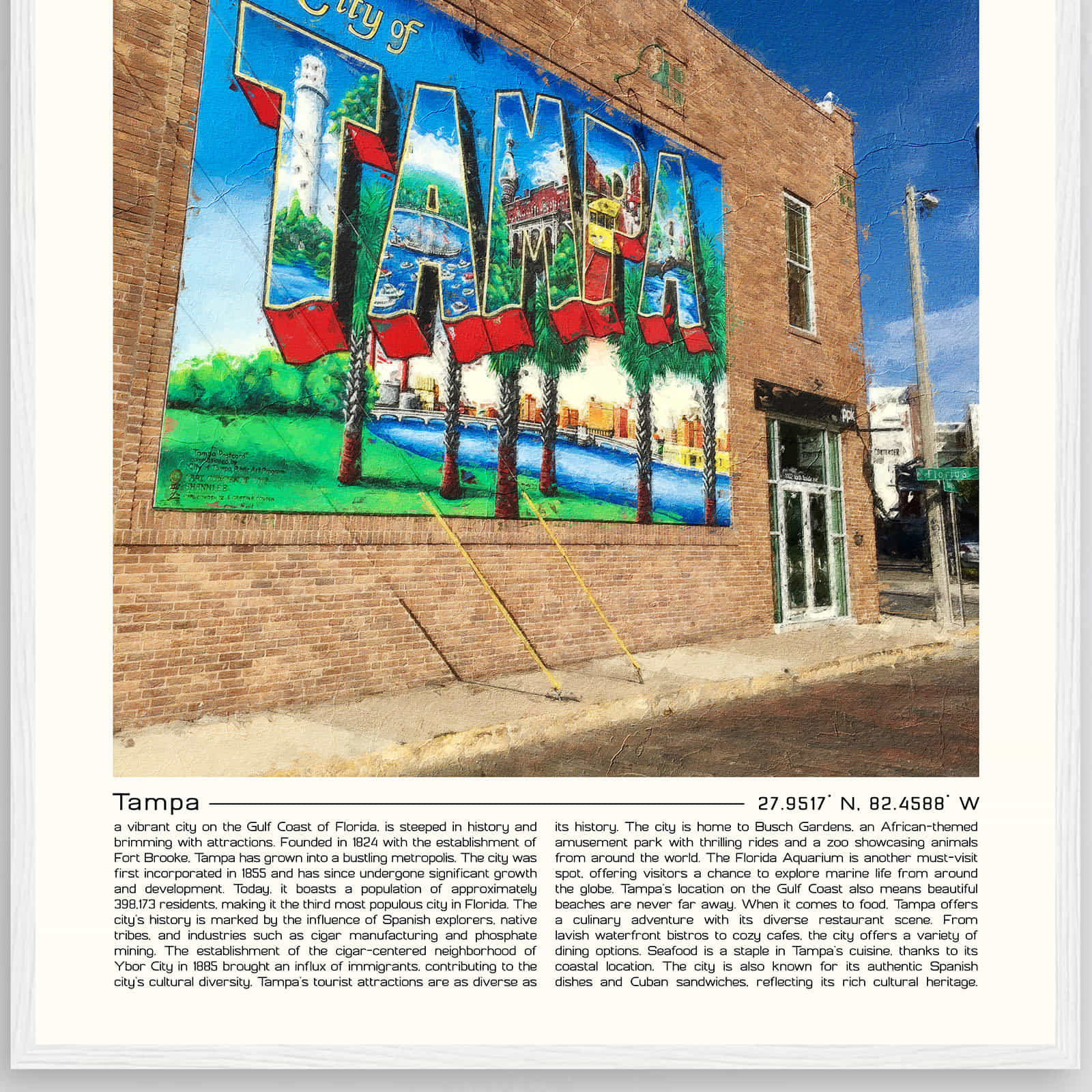 Deerfield Kansas Map Poster, Modern Home Decor Wall Art Print (Copy)