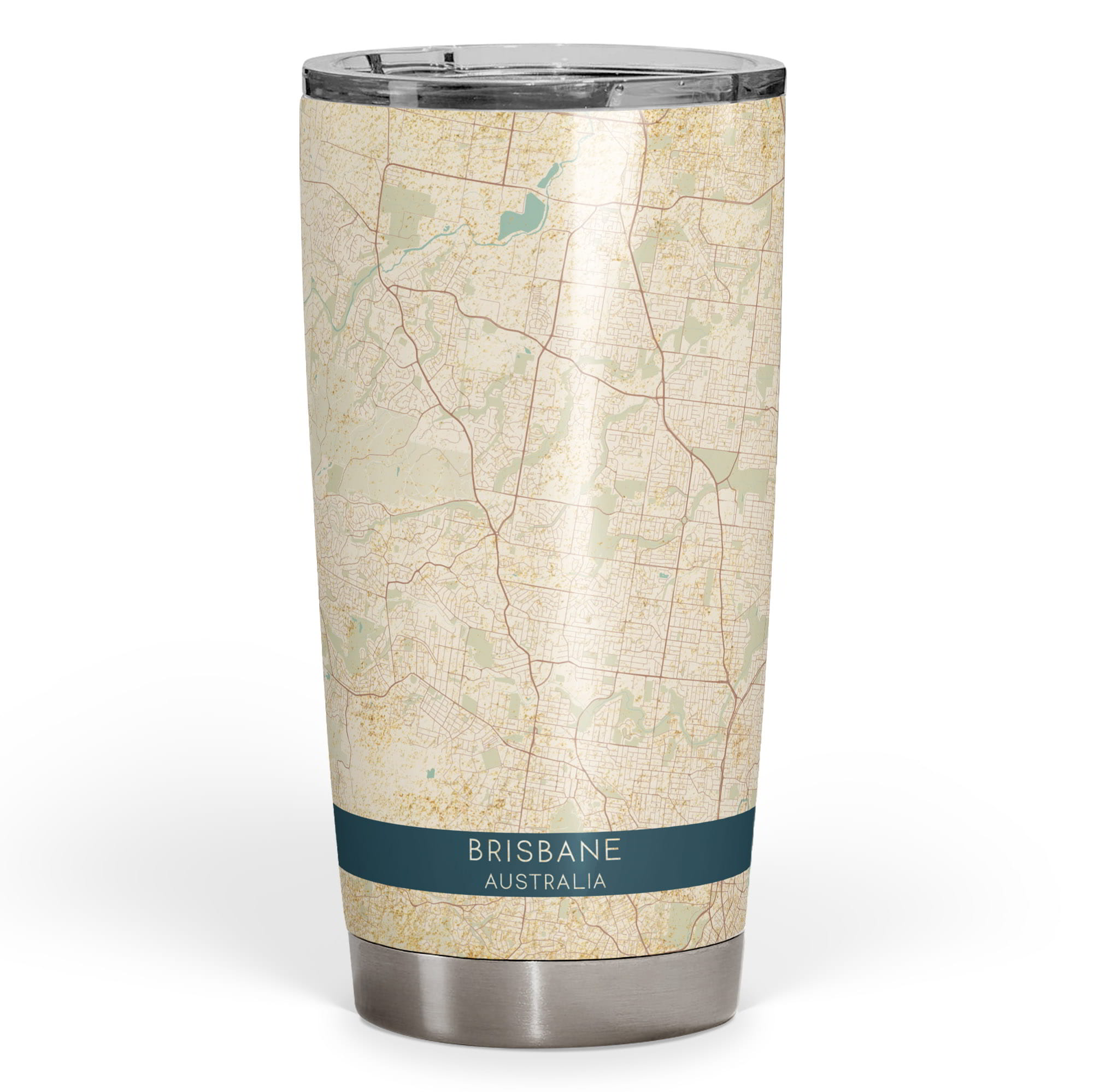 Custom Brisbane Australia Map Tumbler Mapmory