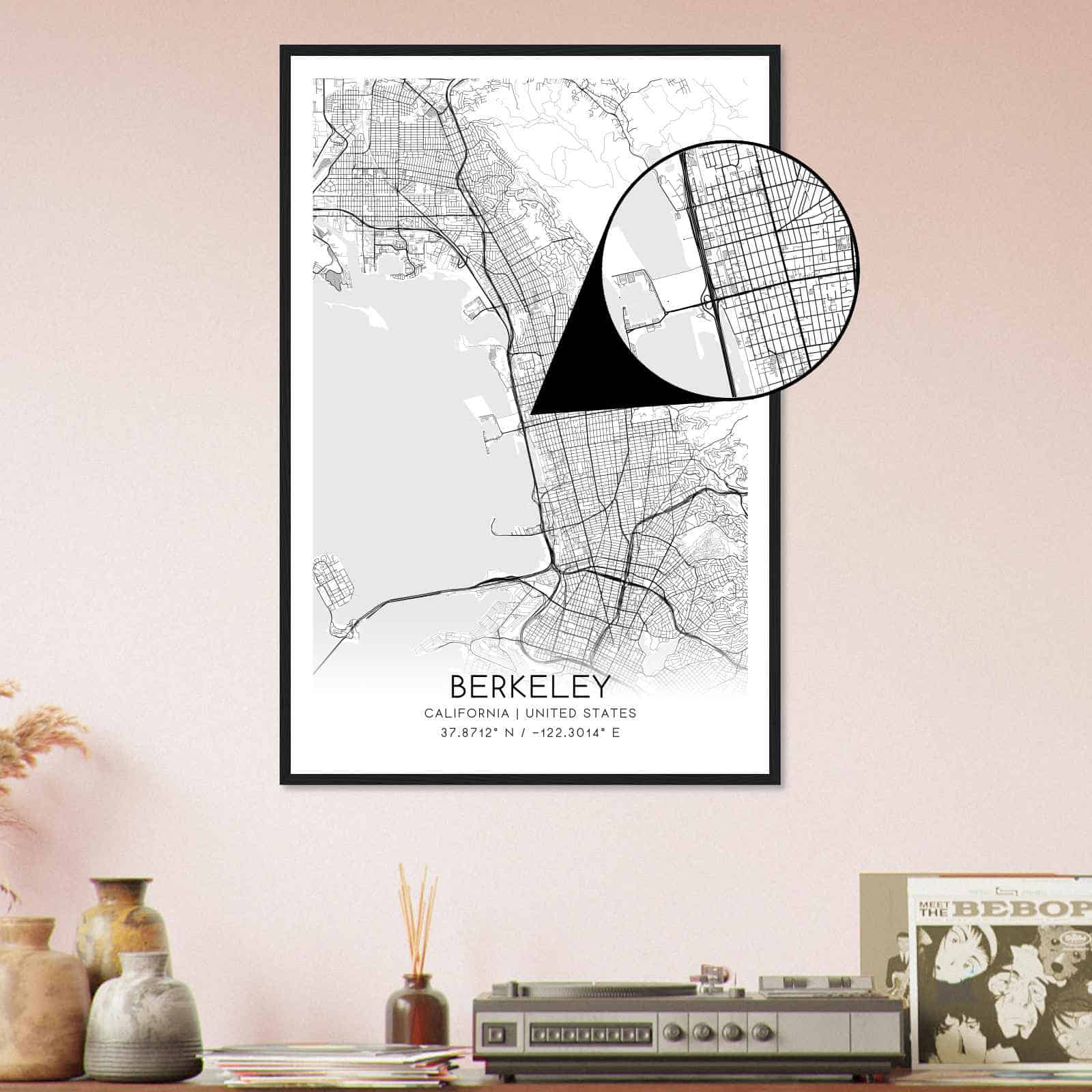 Deerfield Kansas Map Poster, Modern Home Decor Wall Art Print (Copy)