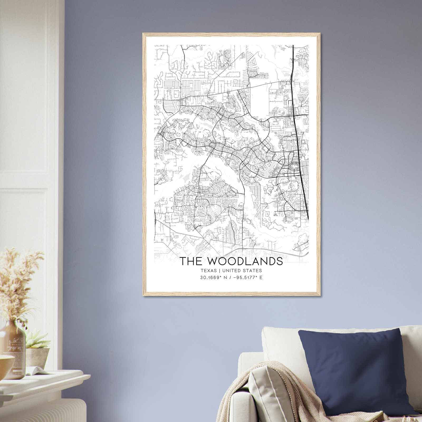 Deerfield Kansas Map Poster, Modern Home Decor Wall Art Print (Copy)