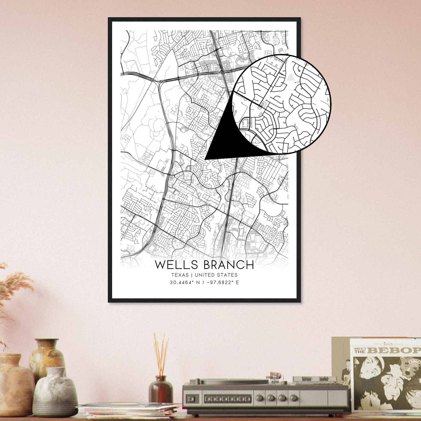 Deerfield Kansas Map Poster, Modern Home Decor Wall Art Print (Copy)