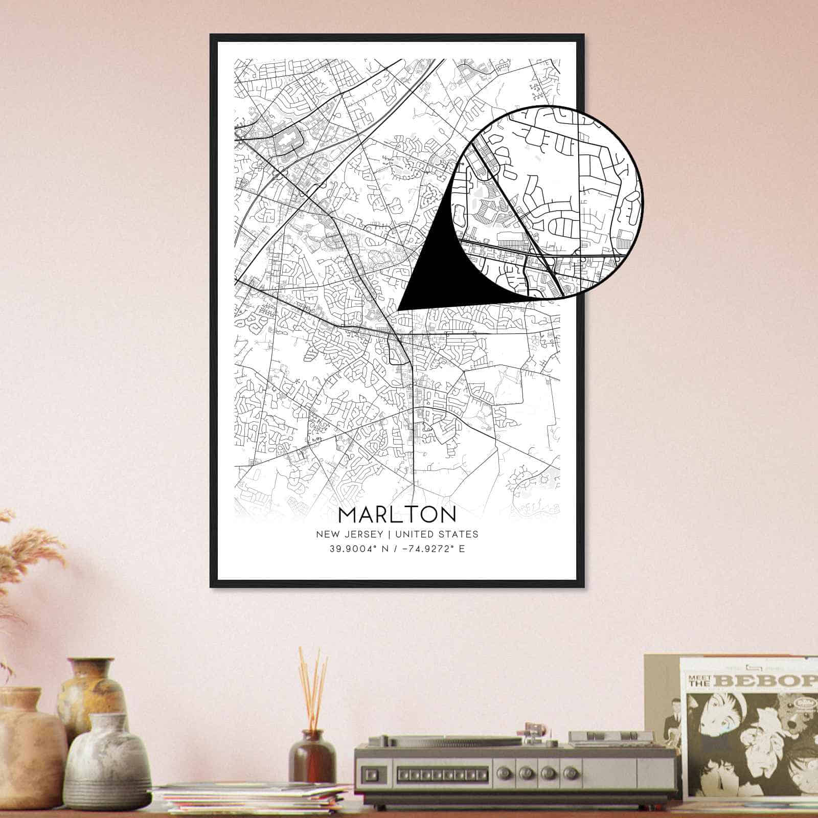 Deerfield Kansas Map Poster, Modern Home Decor Wall Art Print (Copy)